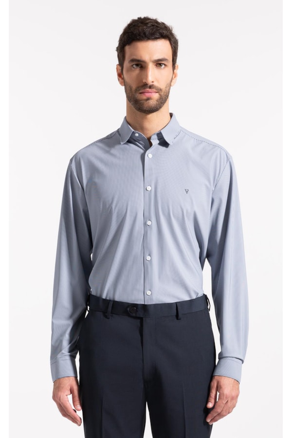 Camisa Tech  Urban Slim Shangai Marinho