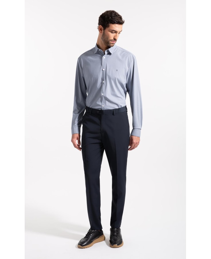 Camisa Tech  Urban Slim Shangai Marinho
