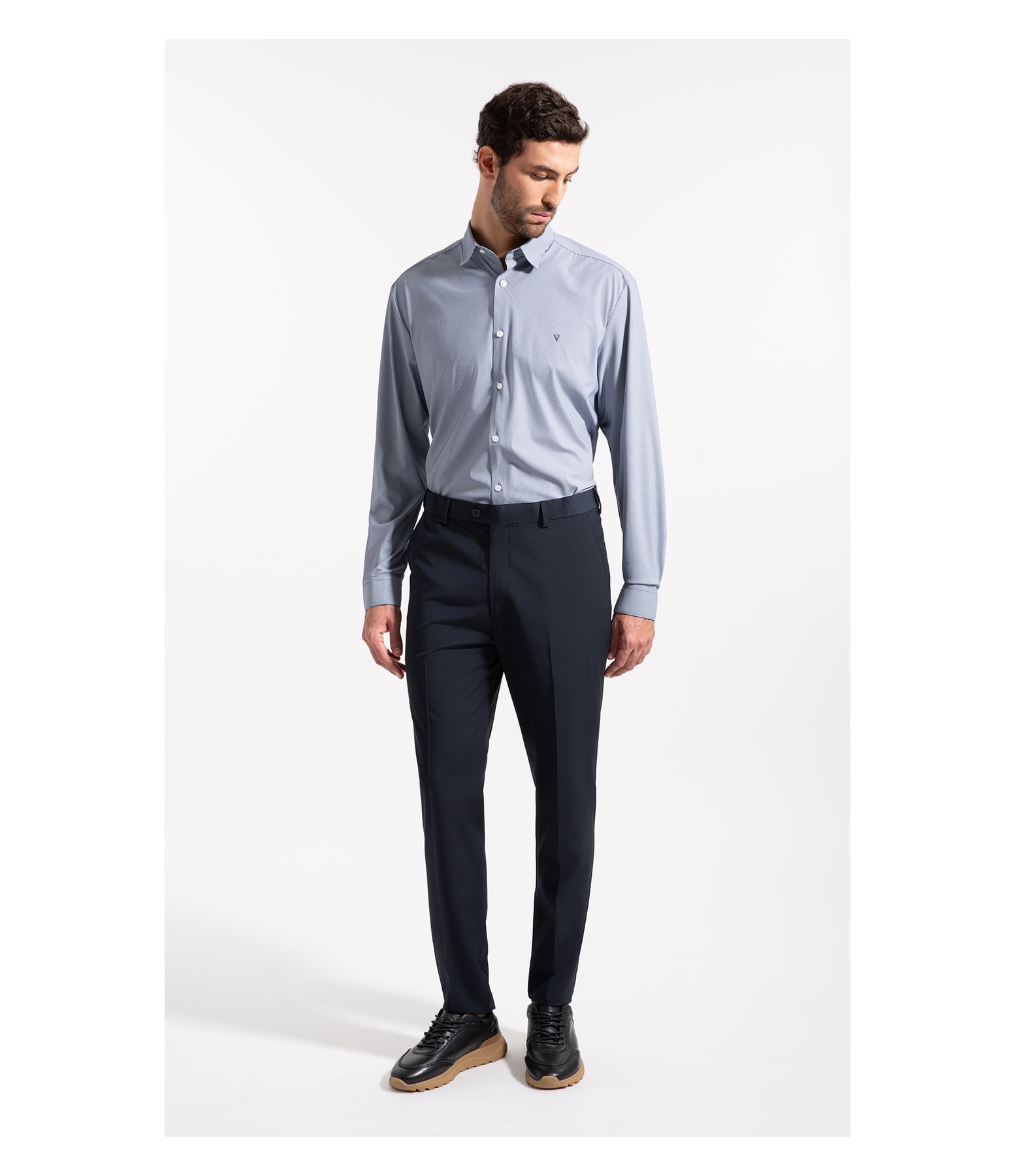 Camisa Tech  Urban Slim Shangai Marinho