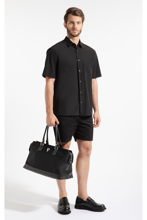 Camisa Tech  Uv50+ Retro Shangai Preto