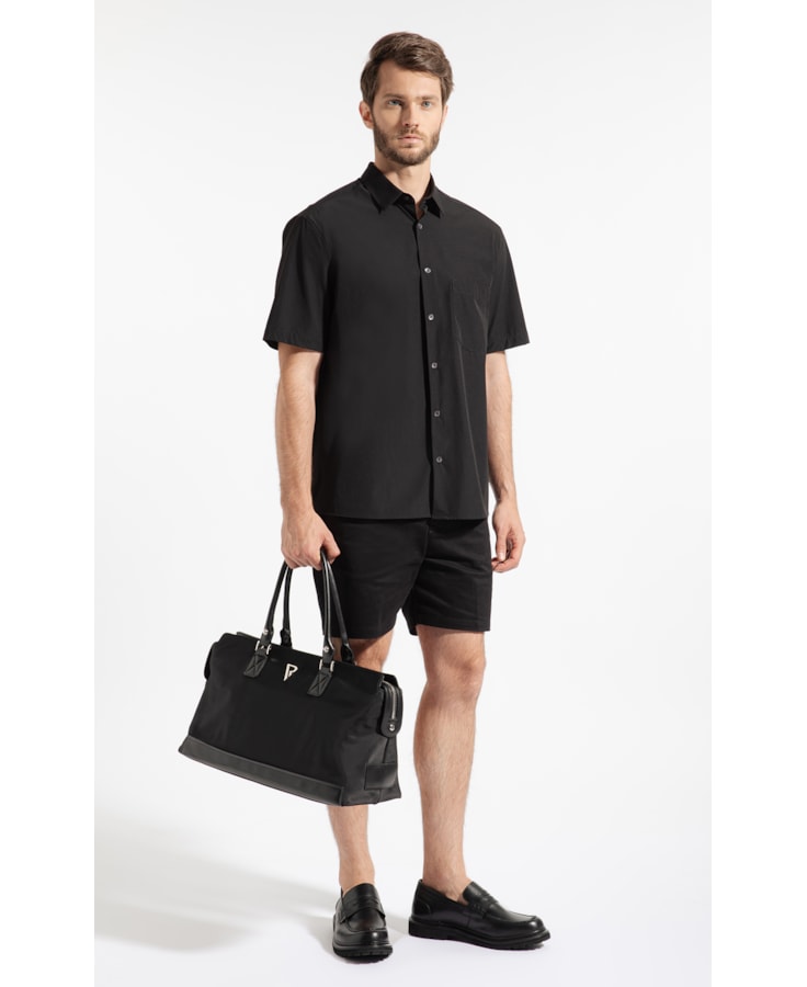 Camisa Tech  Uv50+ Retro Shangai Preto