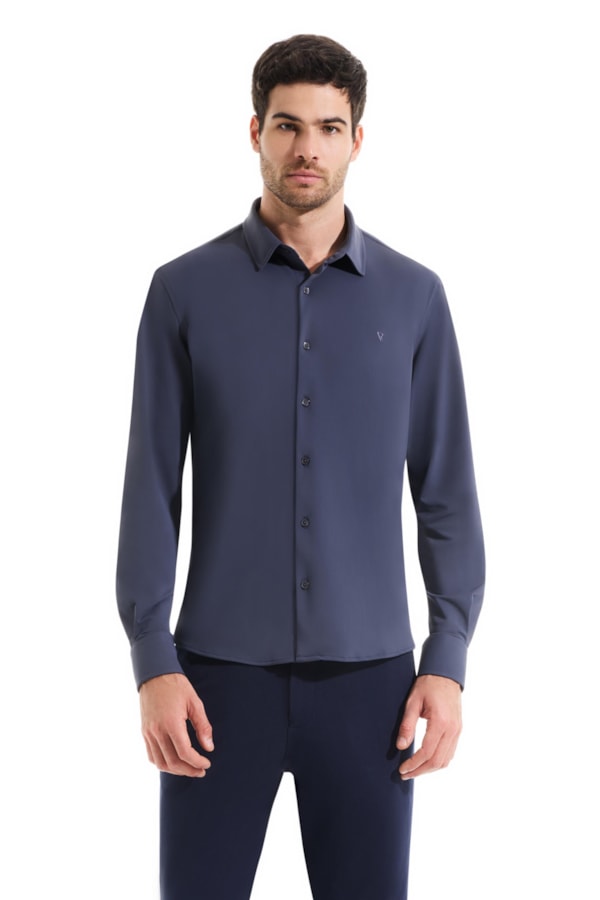 Camisa Techno Piquet Slim Shangai Grafite