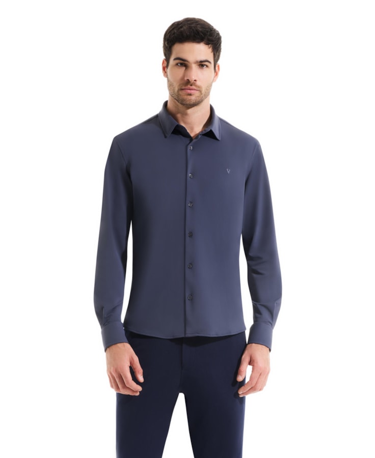 Camisa Techno Piquet Slim Shangai Grafite