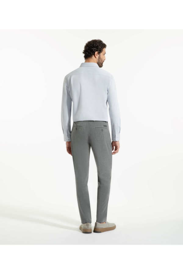 Camisa Tecno Knit Stretch Slim Azul Claro