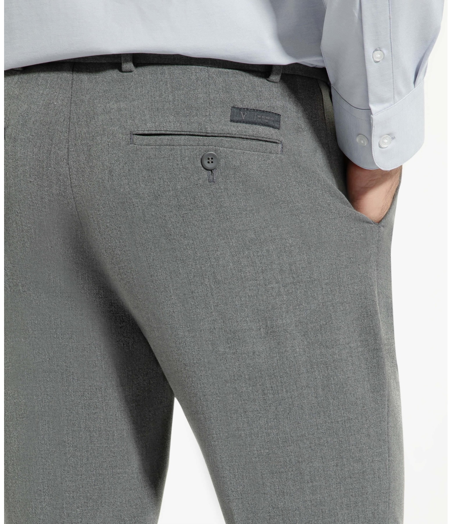 Camisa Tecno Knit Stretch Slim Azul Claro