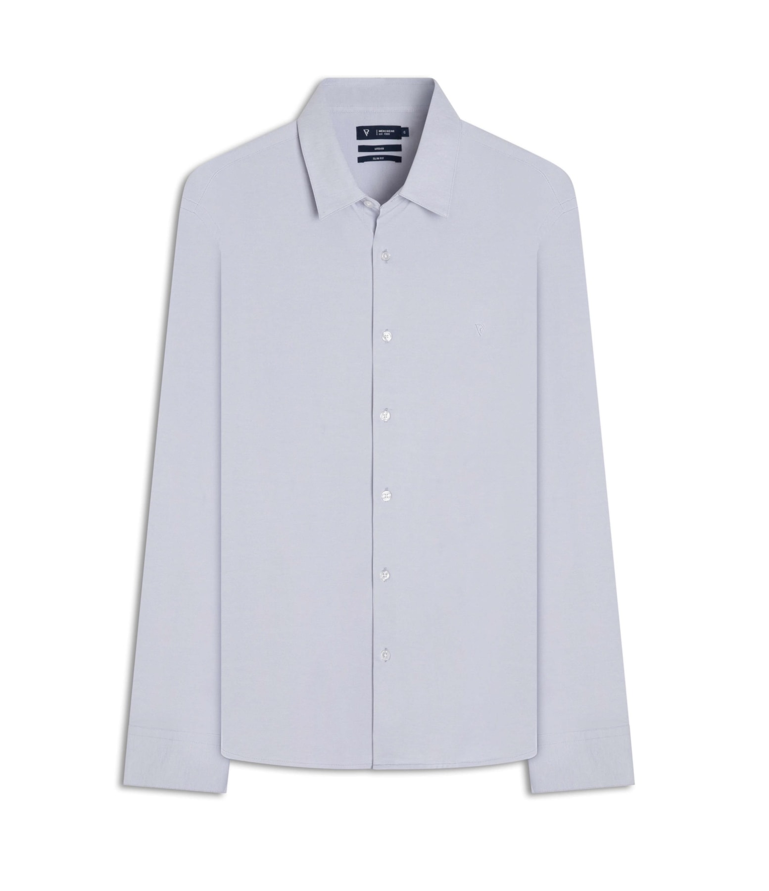 Camisa Tecno Knit Stretch Slim Azul Claro