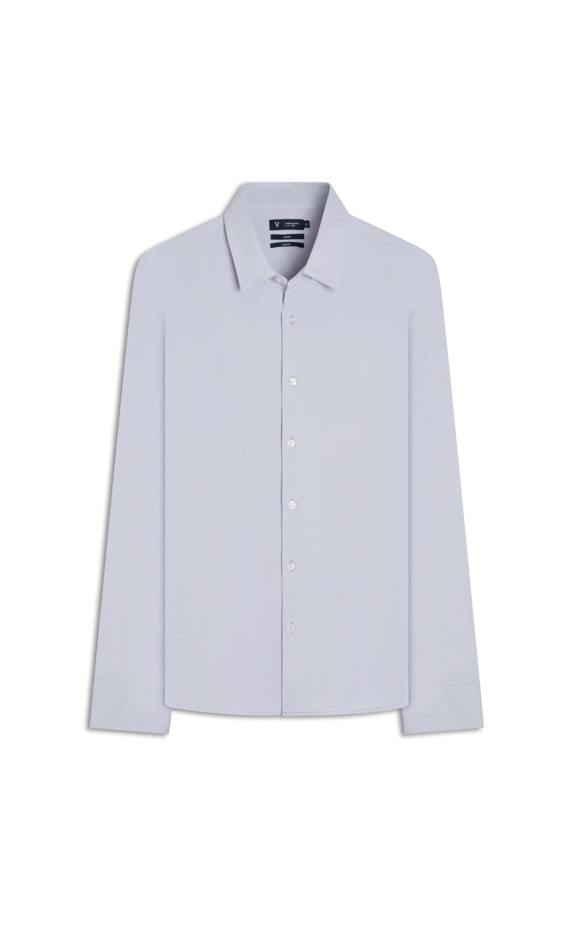 Camisa Tecno Knit Stretch Slim Azul Claro