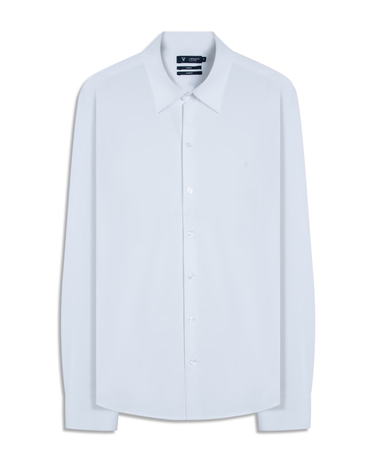 Camisa Tecno Knit Stretch Slim Branco