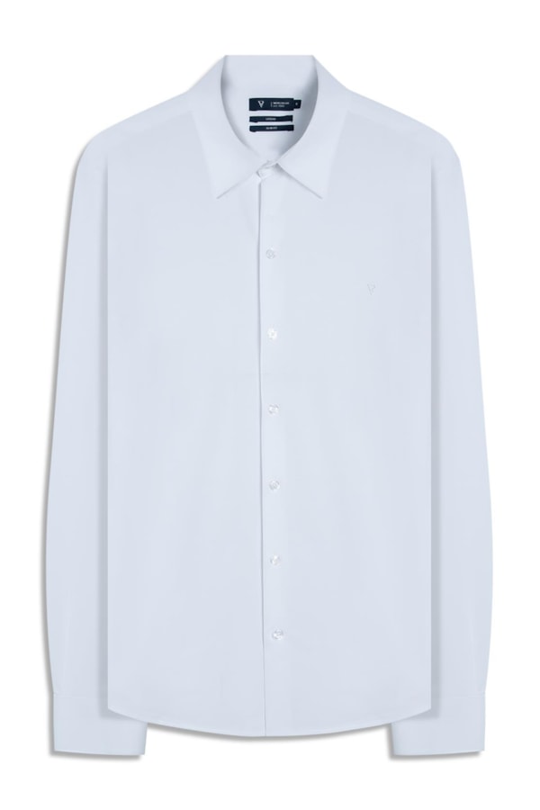 Camisa Tecno Knit Stretch Slim Branco