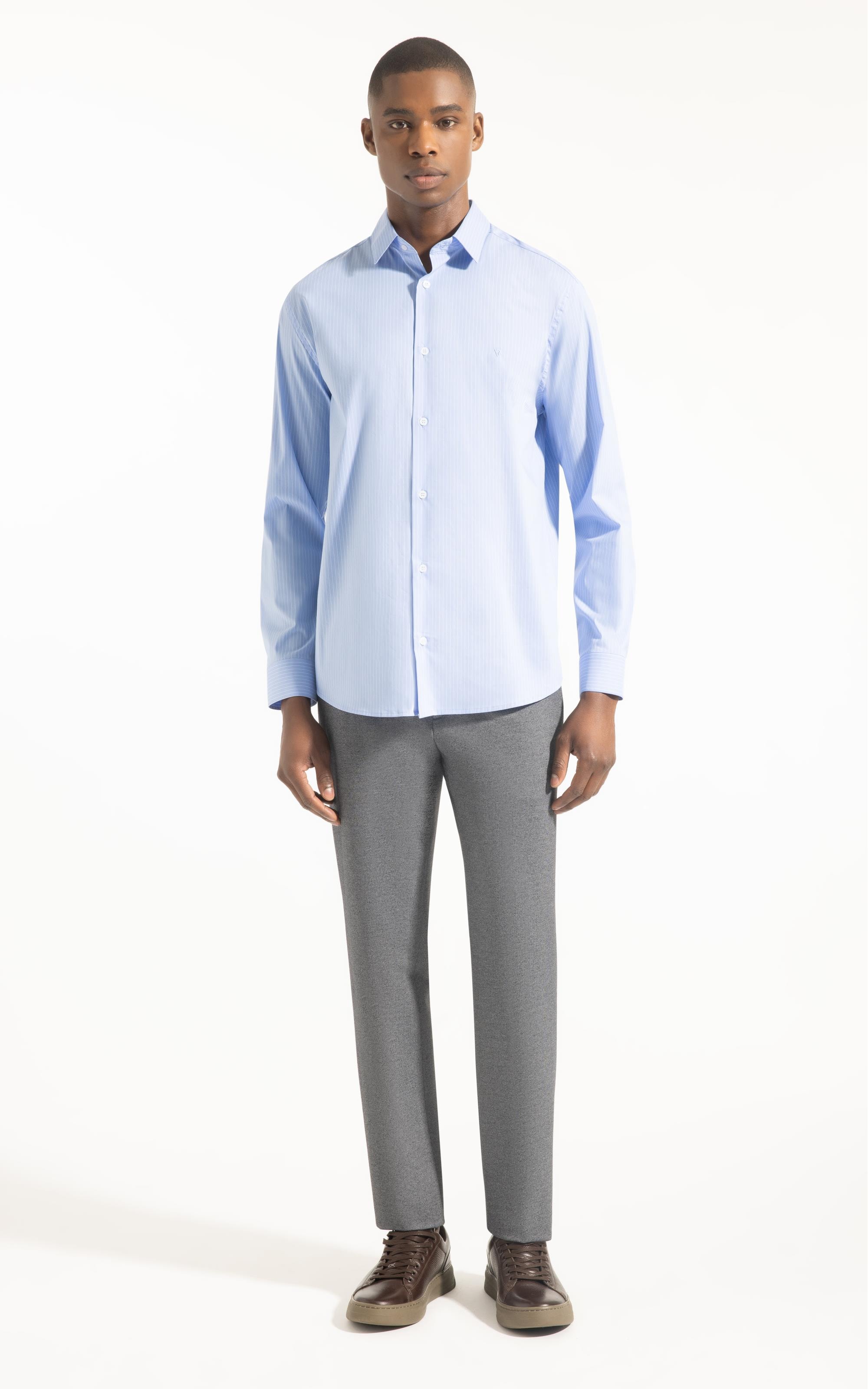 Camisa Tecno  Provence Slim Shan Azul Bic