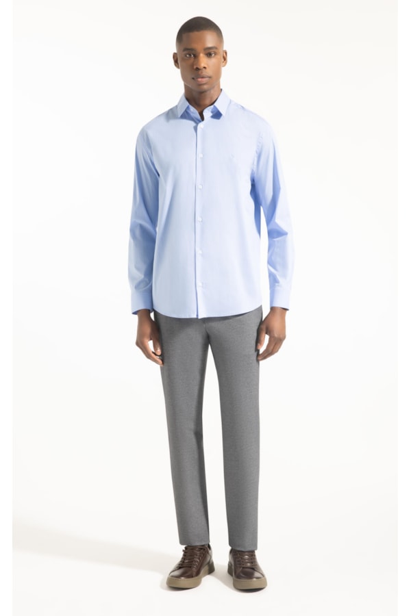 Camisa Tecno  Provence Slim Shan Azul Bic