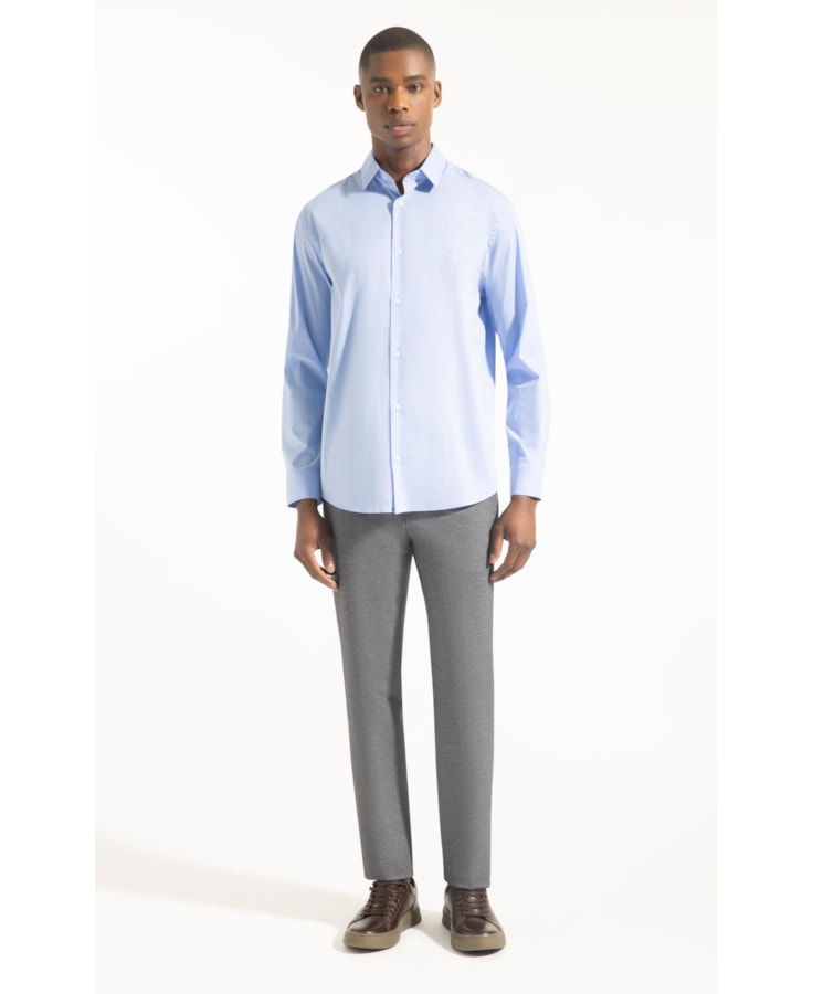 Camisa Tecno  Provence Slim Shan Azul Bic