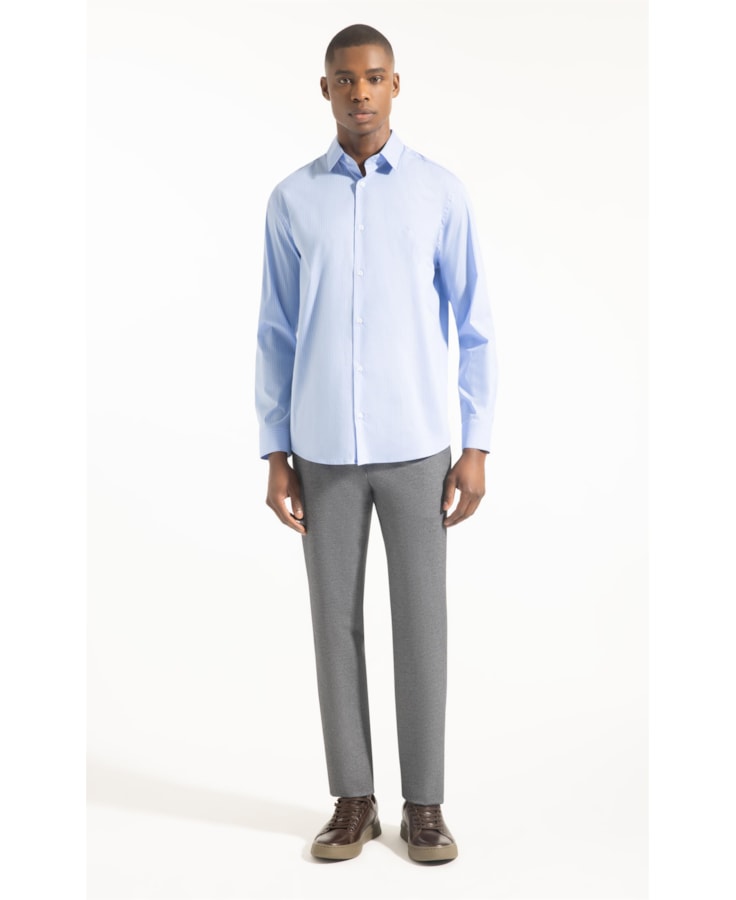 Camisa Tecno  Provence Slim Shan Azul Bic