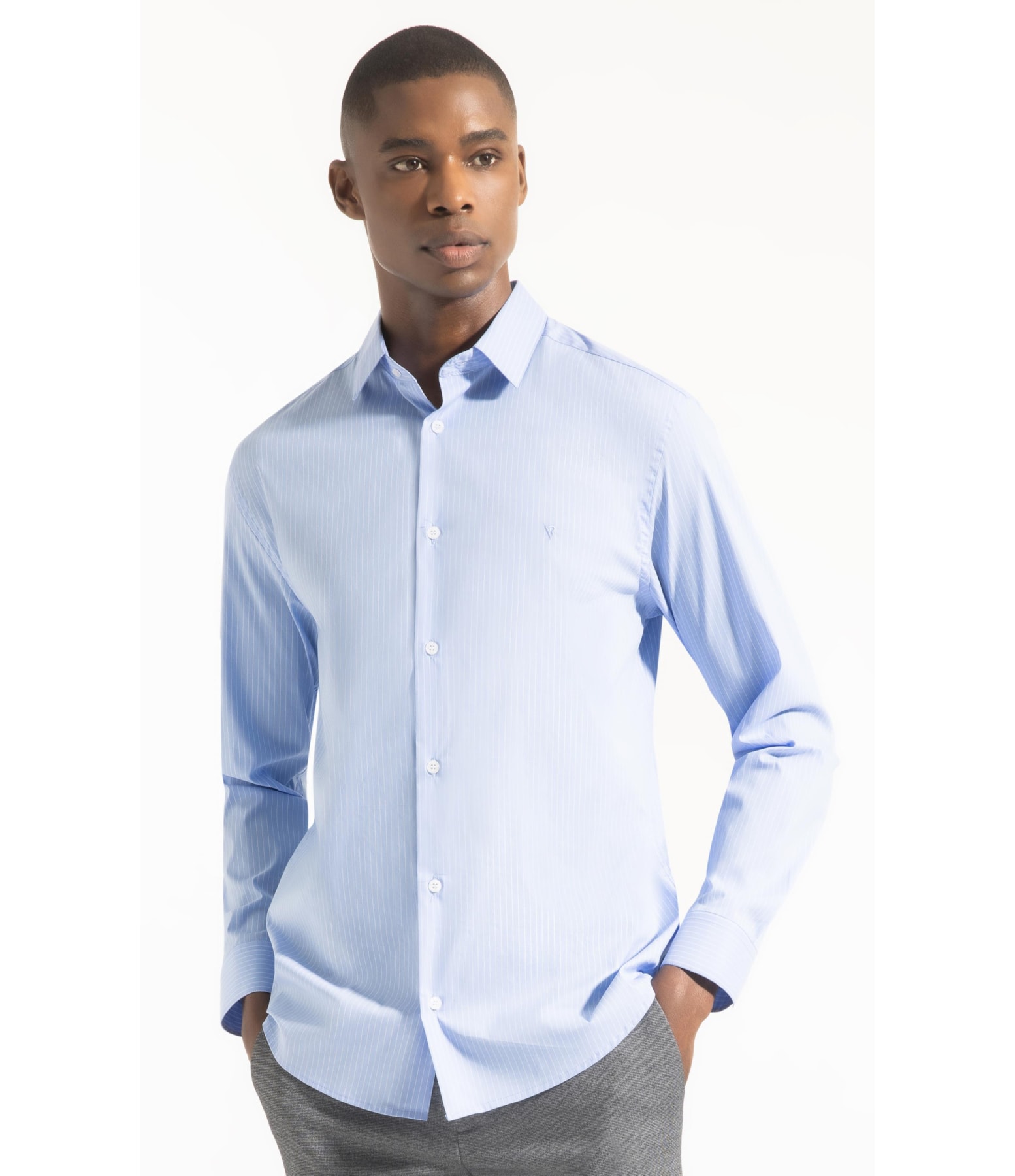 Camisa Tecno  Provence Slim Shan Azul Bic