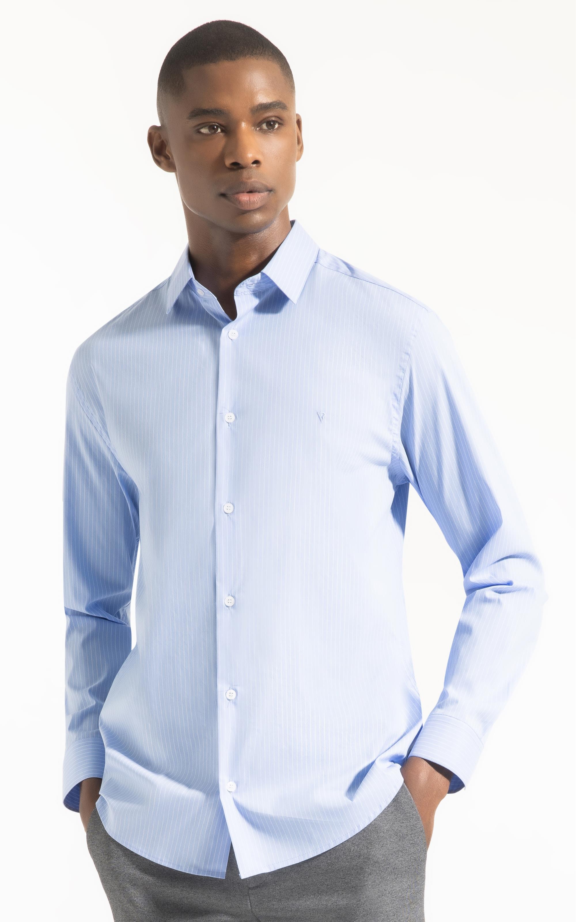 Camisa Tecno  Provence Slim Shan Azul Bic