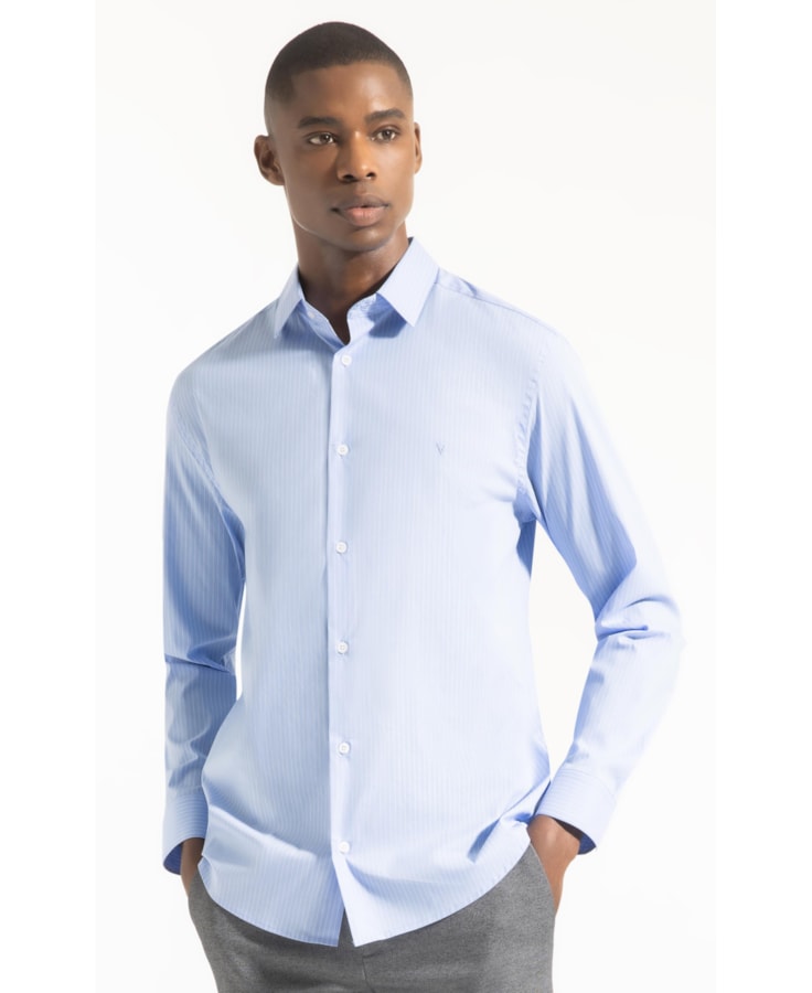 Camisa Tecno  Provence Slim Shan Azul Bic