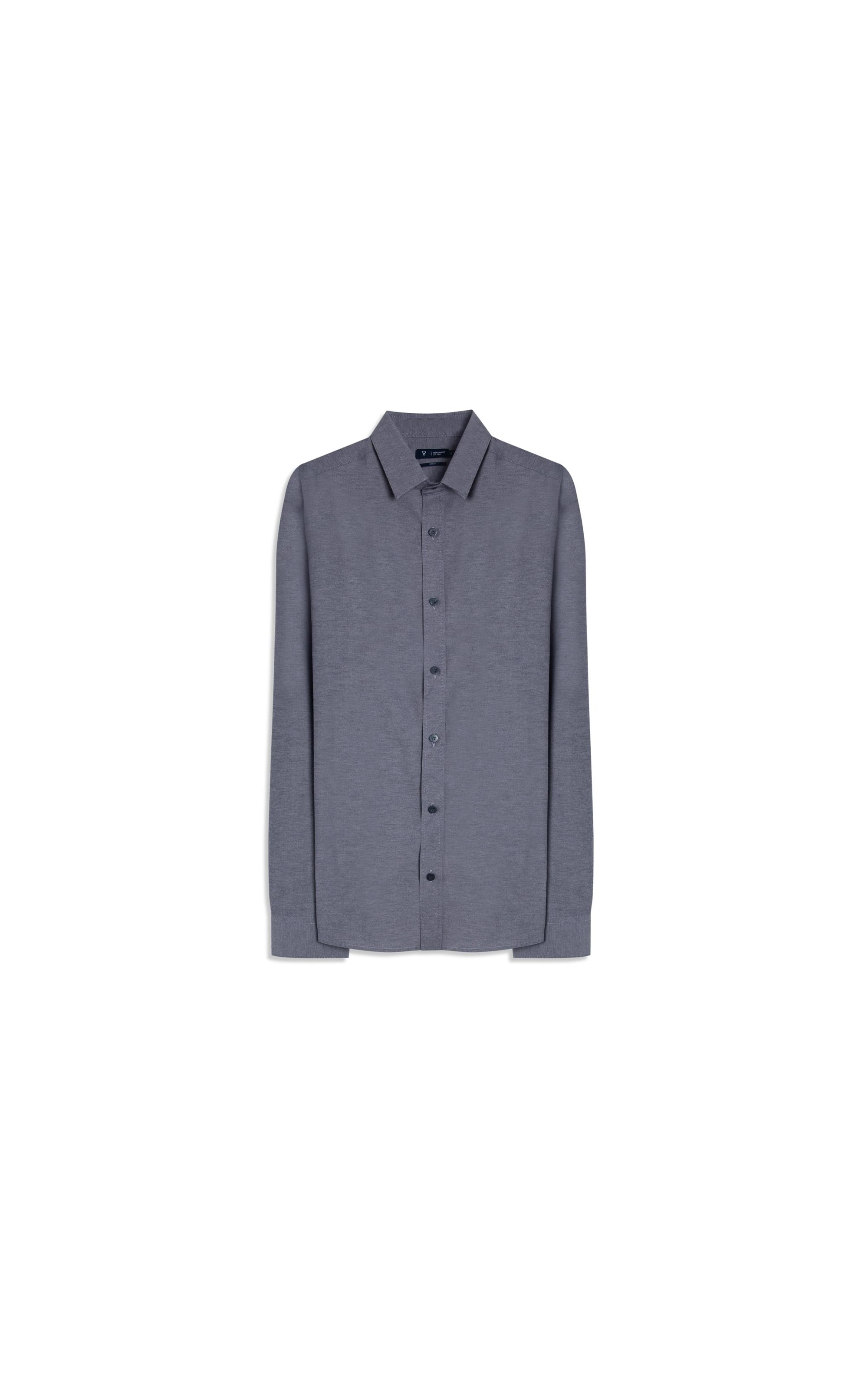 Camisa Tricoline Cotton Mescla Class Shangai Marinho