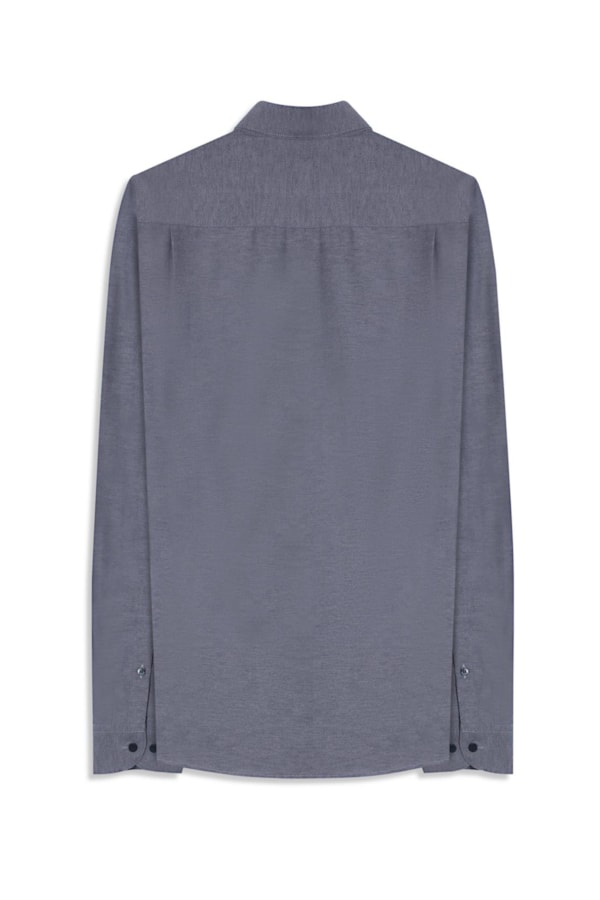 Camisa Tricoline Cotton Mescla Class Shangai Marinho