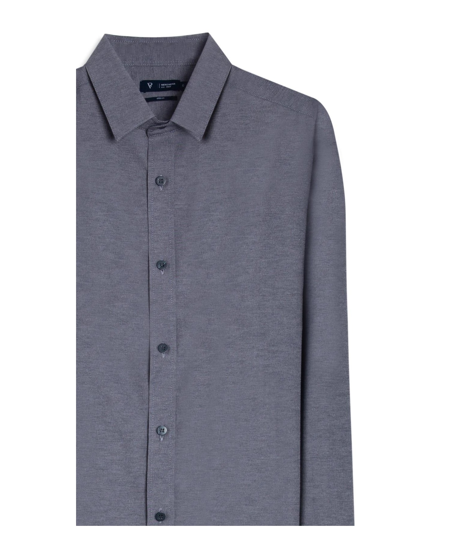 Camisa Tricoline Cotton Mescla Class Shangai Marinho