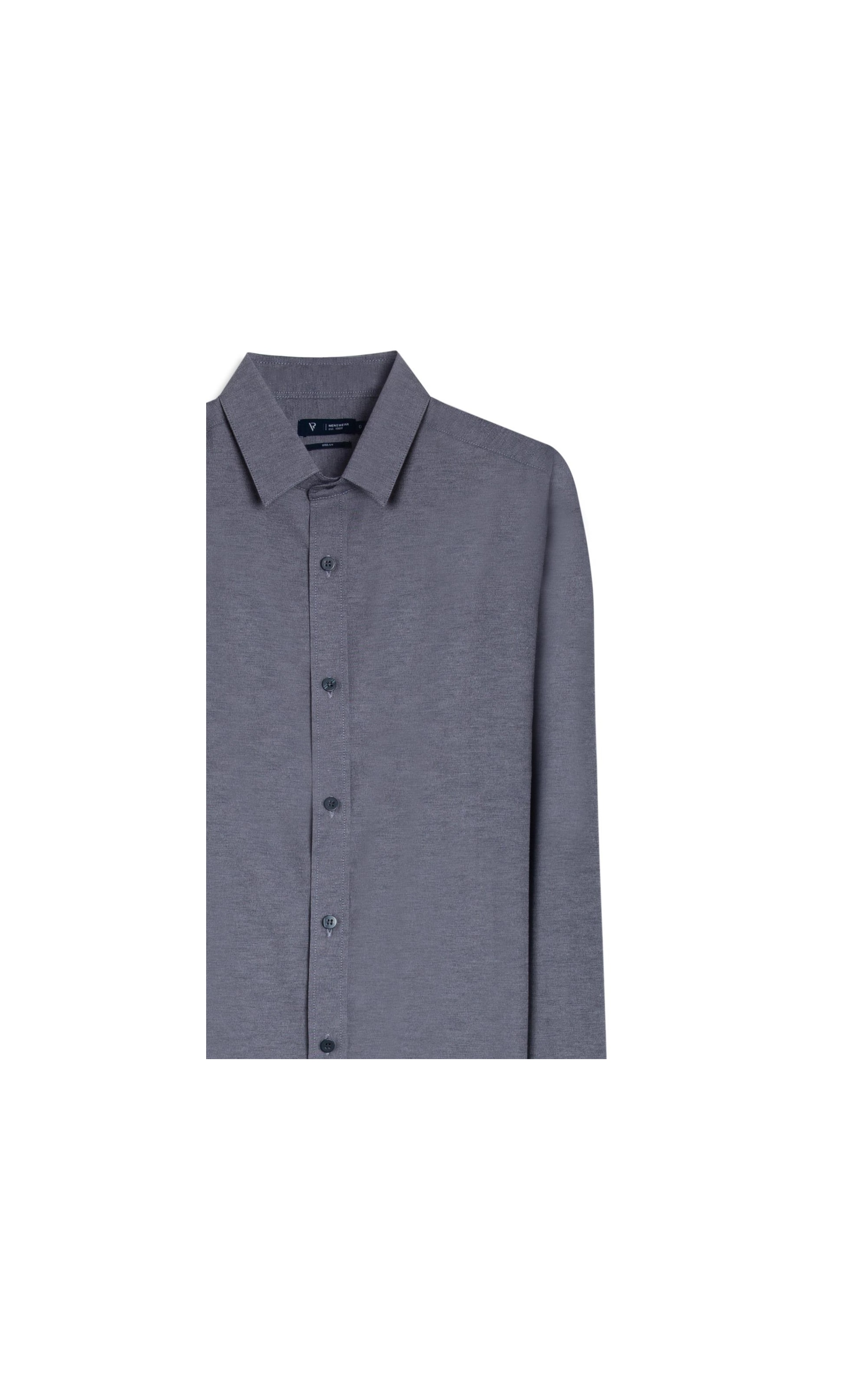 Camisa Tricoline Cotton Mescla Class Shangai Marinho