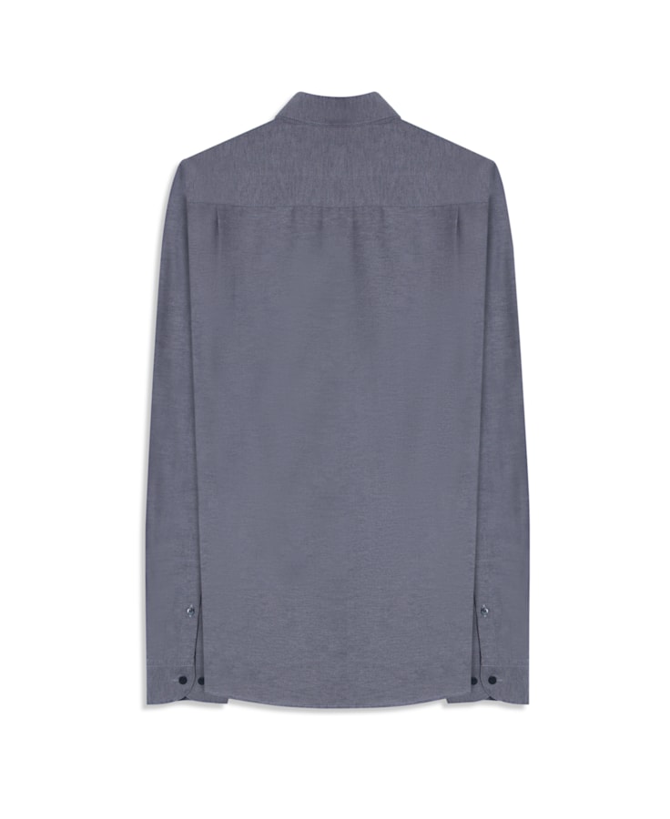 Camisa Tricoline Cotton Mescla Class Shangai Marinho