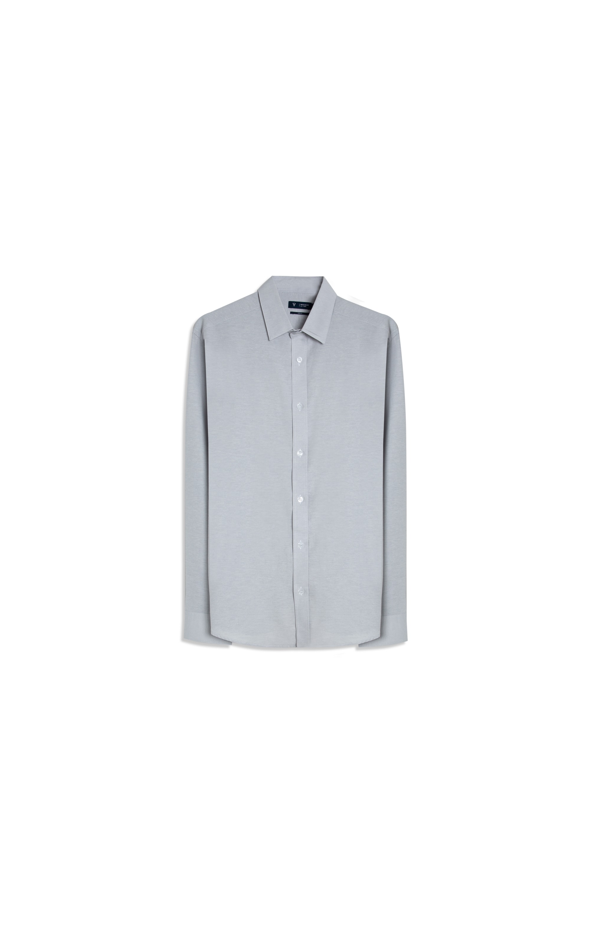 Camisa Tricoline Cotton Mescla Class Shangai Prata