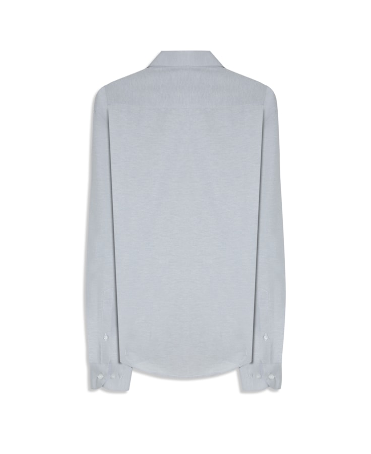 Camisa Tricoline Cotton Mescla Class Shangai Prata