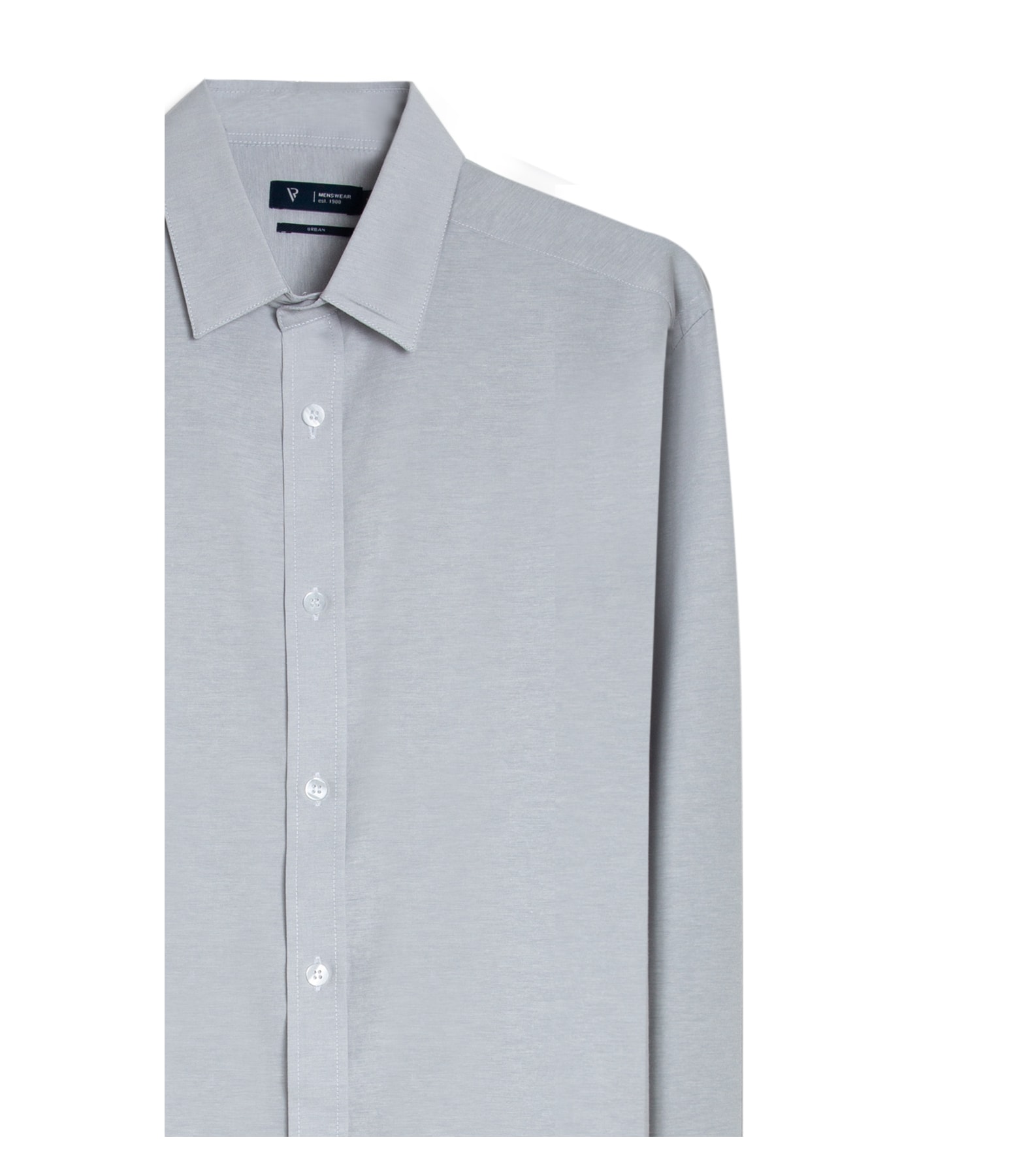 Camisa Tricoline Cotton Mescla Class Shangai Prata