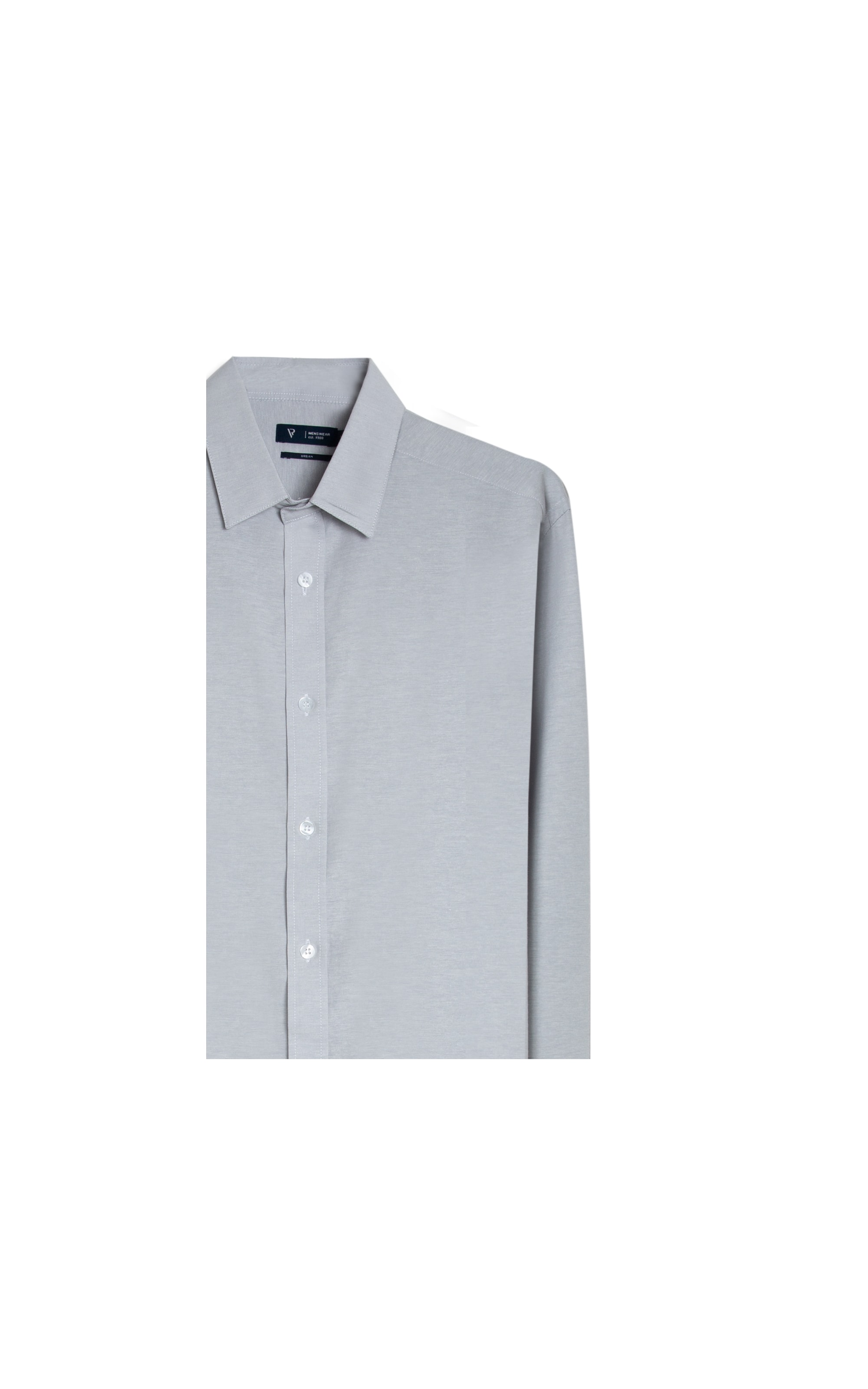 Camisa Tricoline Cotton Mescla Class Shangai Prata