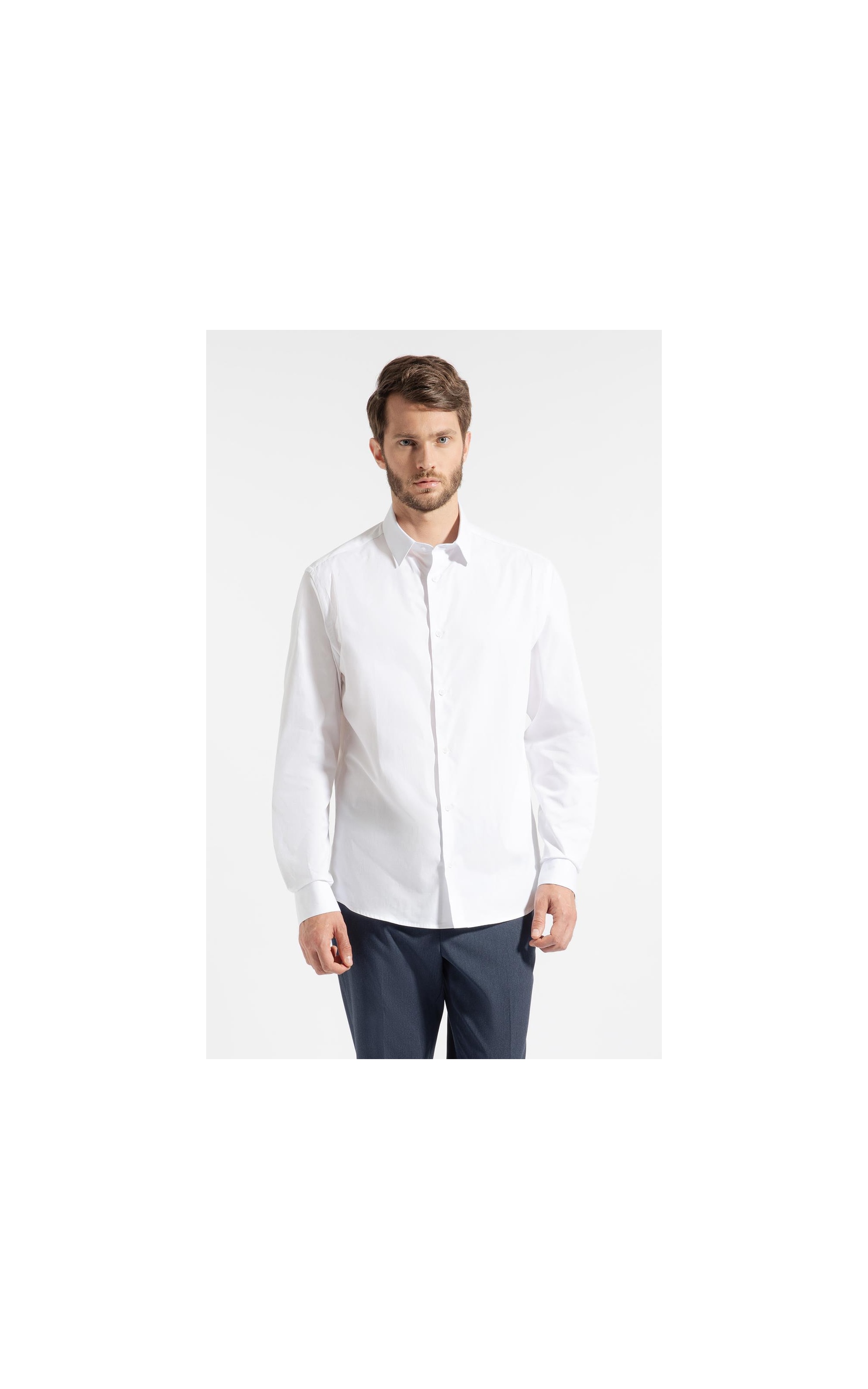 Camisa Tricoline Mozart New Class Shangai Branco