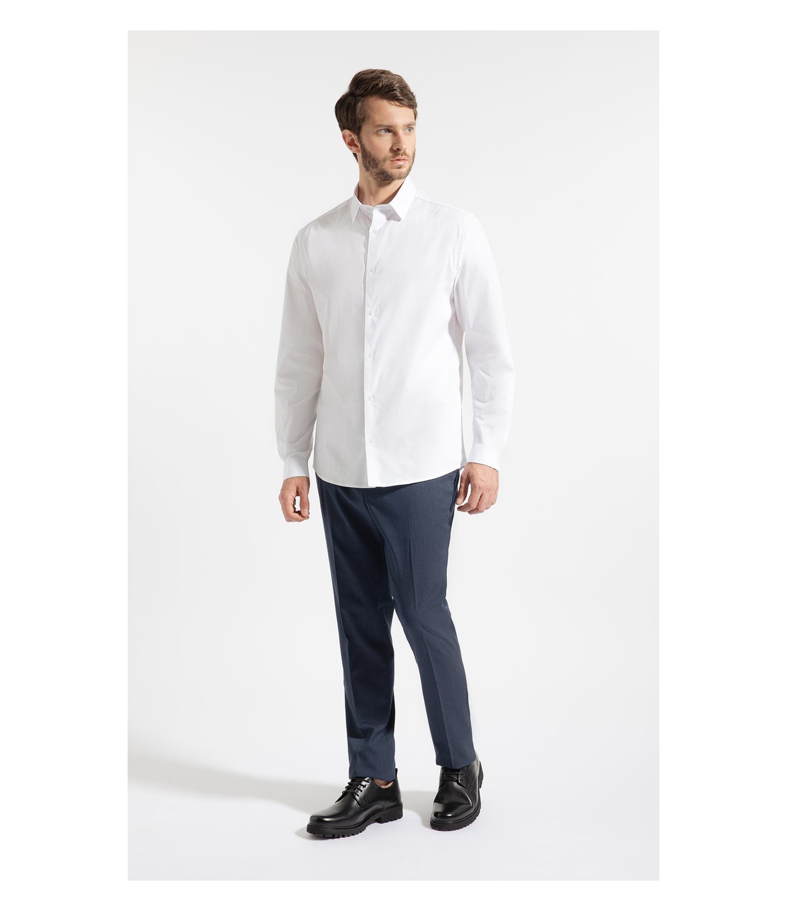 Camisa Tricoline Mozart New Class Shangai Branco