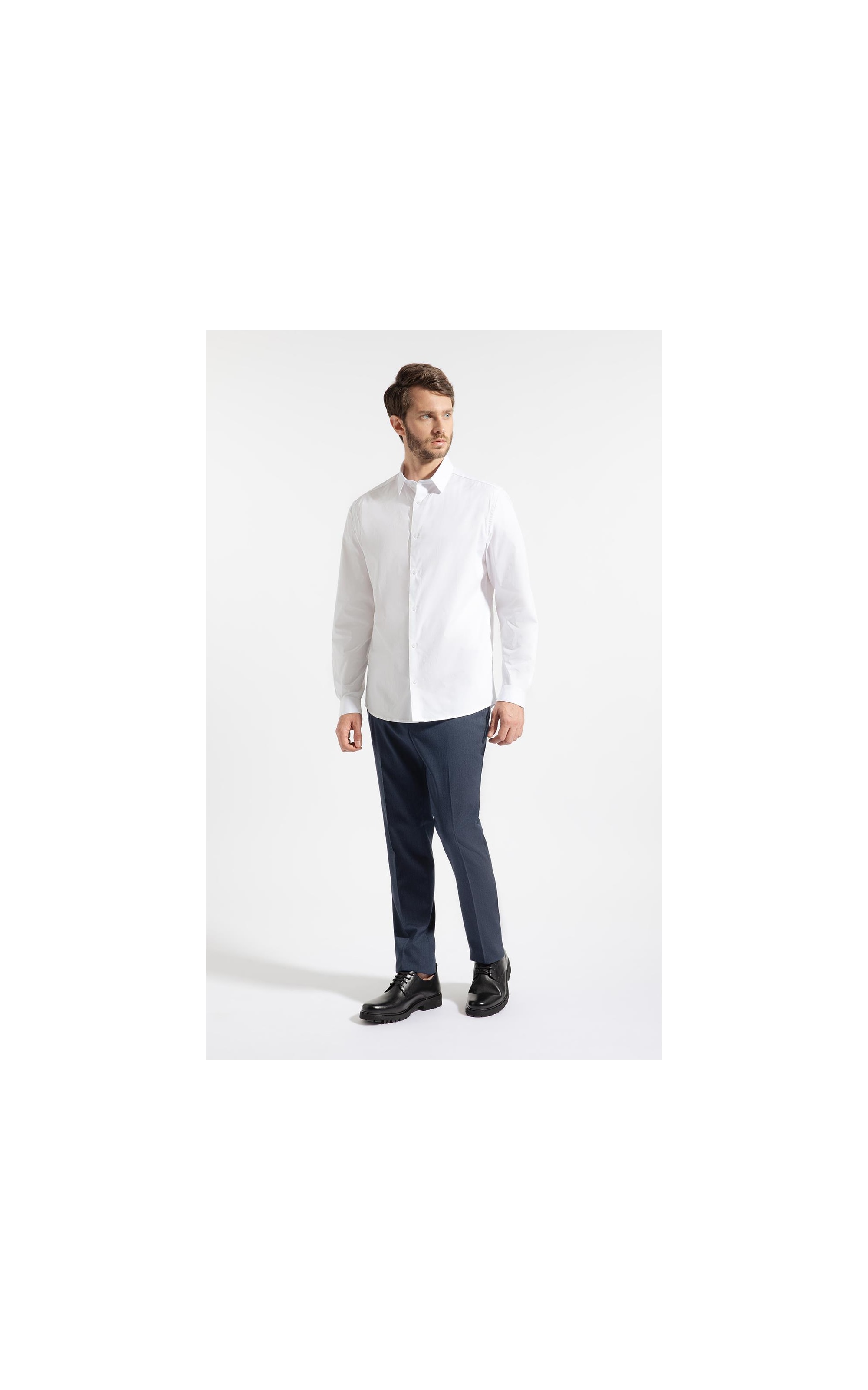 Camisa Tricoline Mozart New Class Shangai Branco