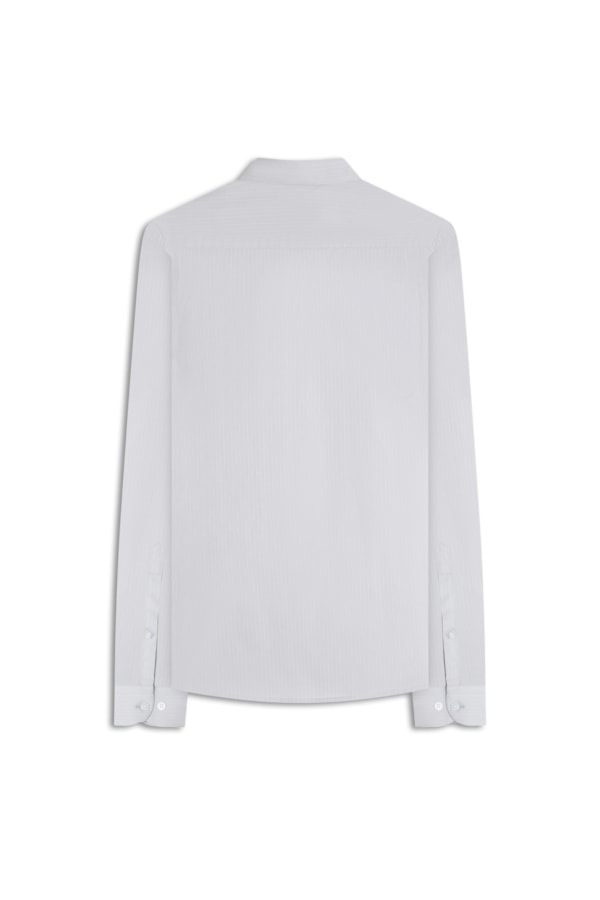 Camisa Tricoline Slim Shangai Prata