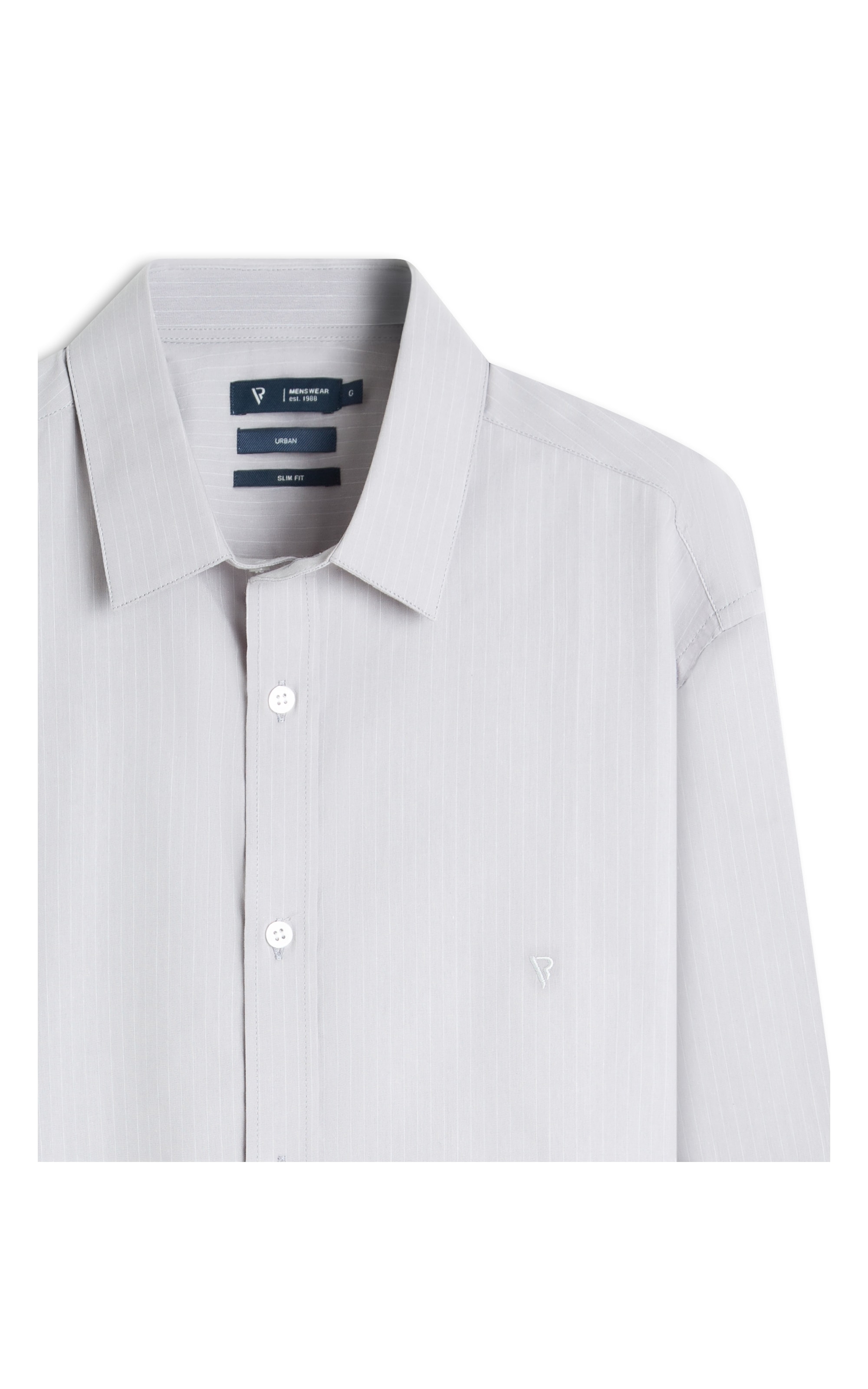 Camisa Tricoline Slim Shangai Prata