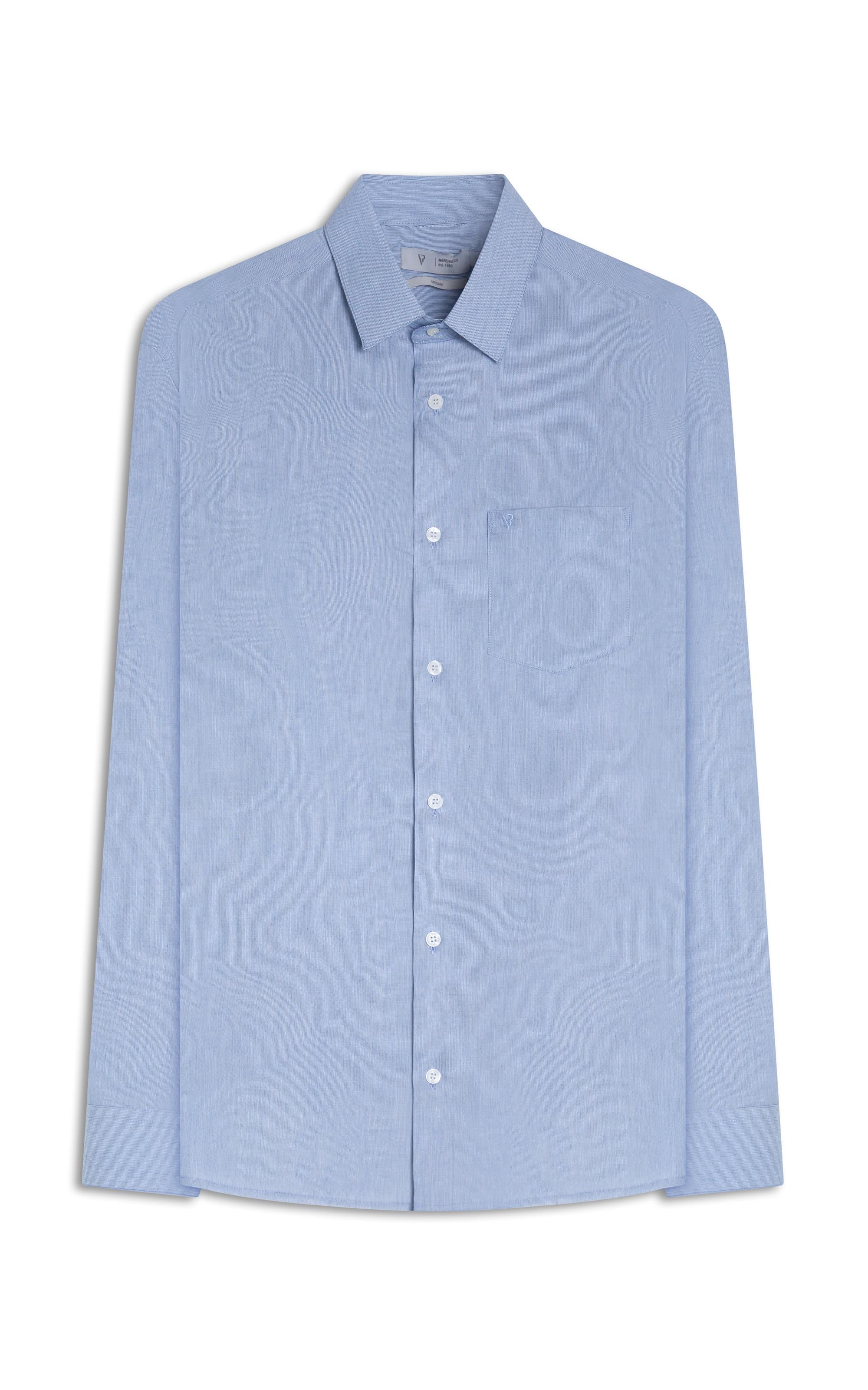 Camisa Tricoline Soft Dubai Azul Pervante