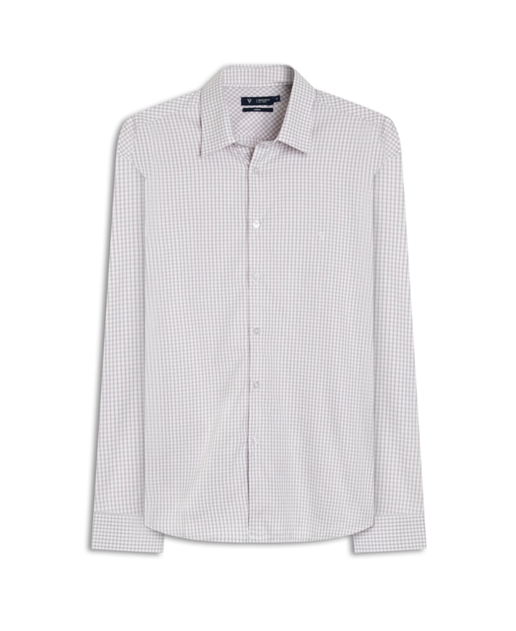 Camisa Vicenzo Cotton Cinza Claro Xadrez