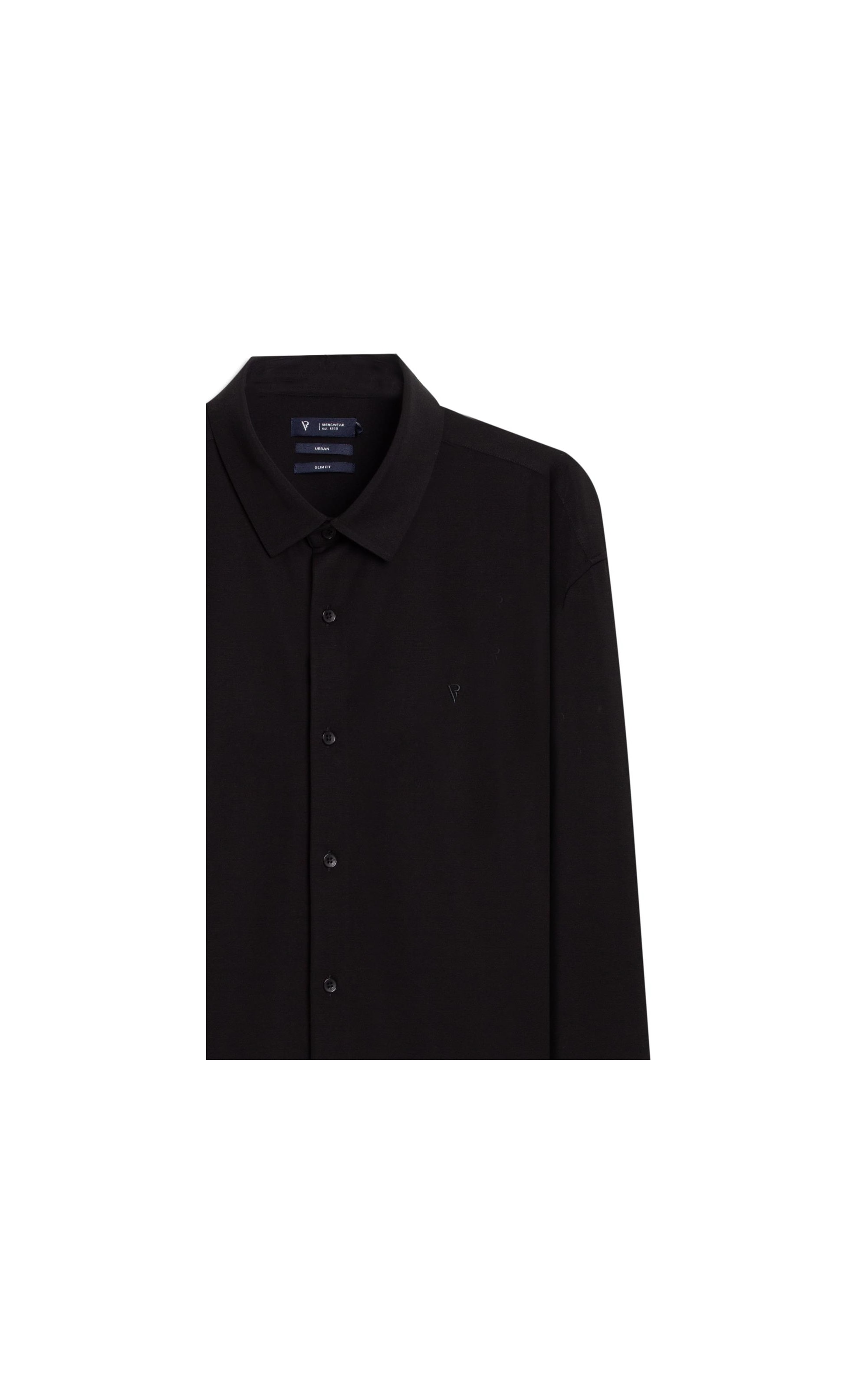Camisa Visco Nylon Slim Fussioned Ml Preto
