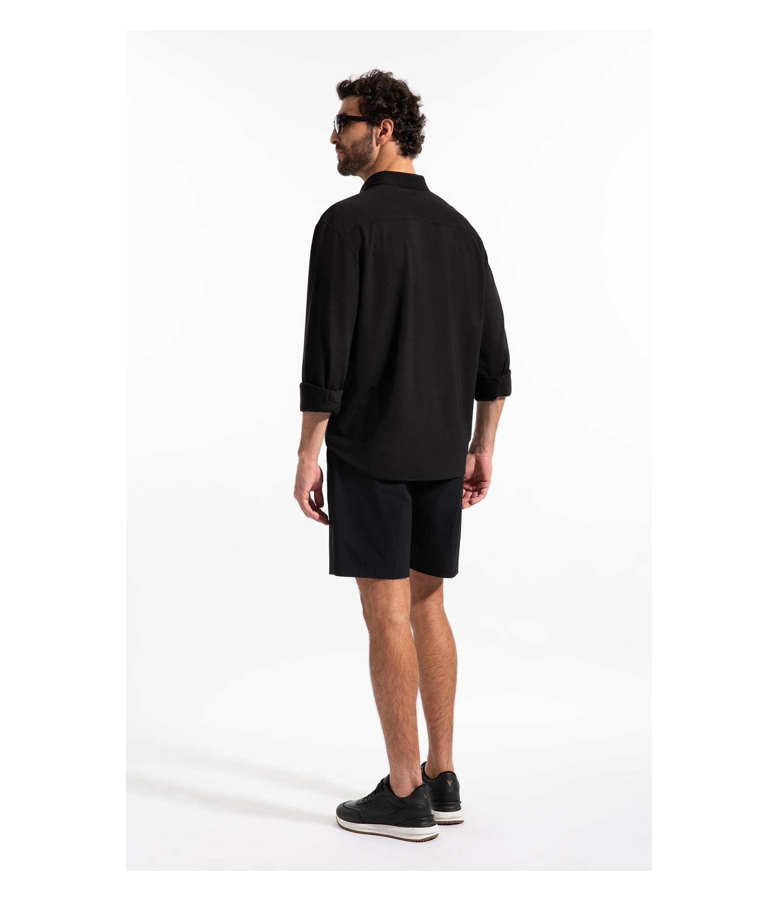 Camisa Visco Nylon Slim Fussioned Ml Preto