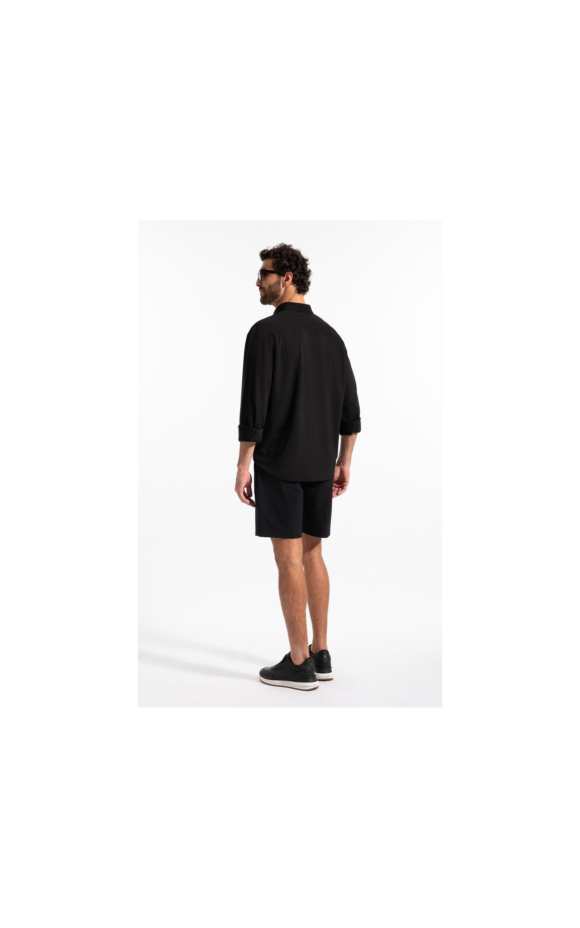 Camisa Visco Nylon Slim Fussioned Ml Preto