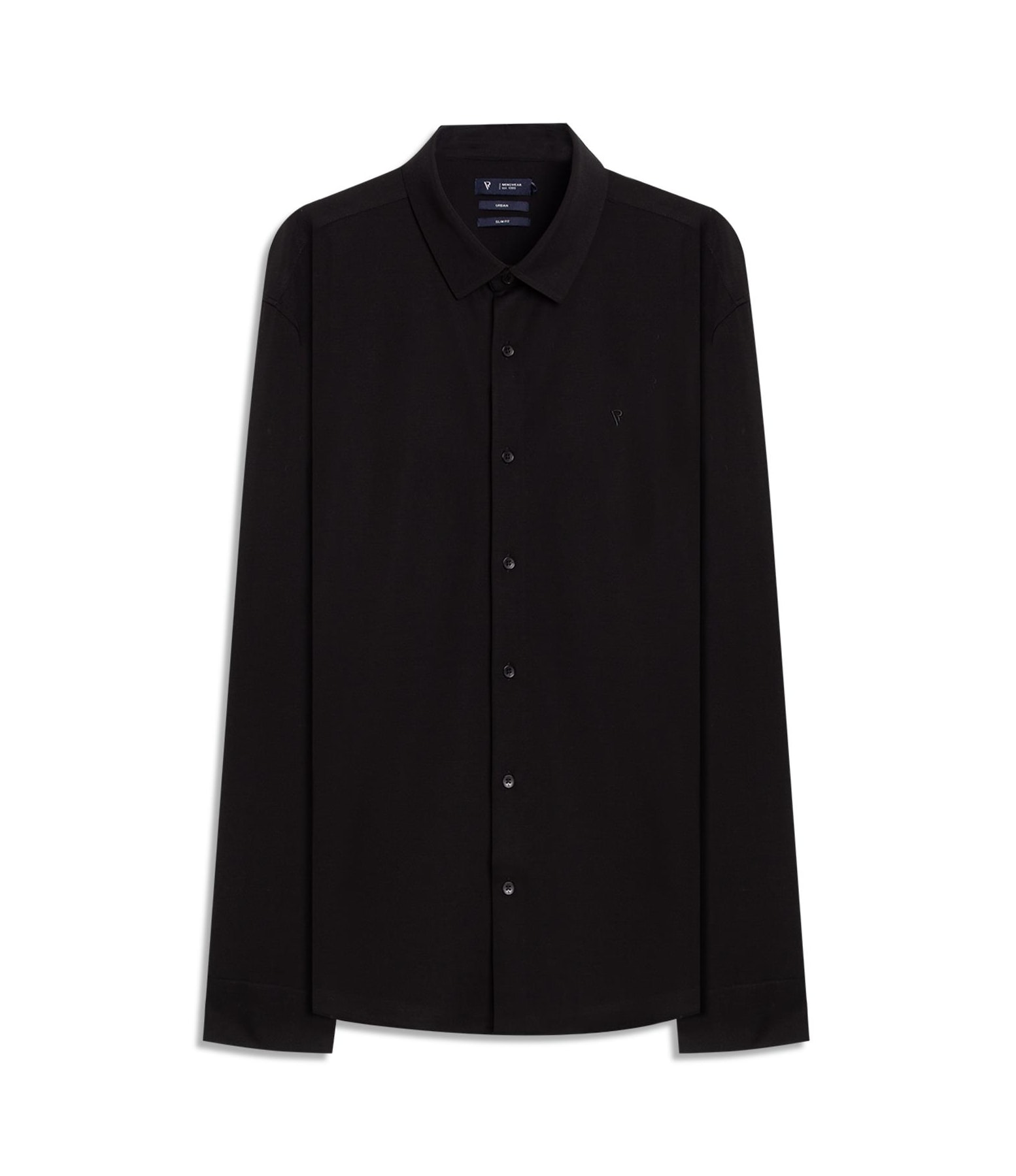 Camisa Visco Nylon Slim Fussioned Ml Preto