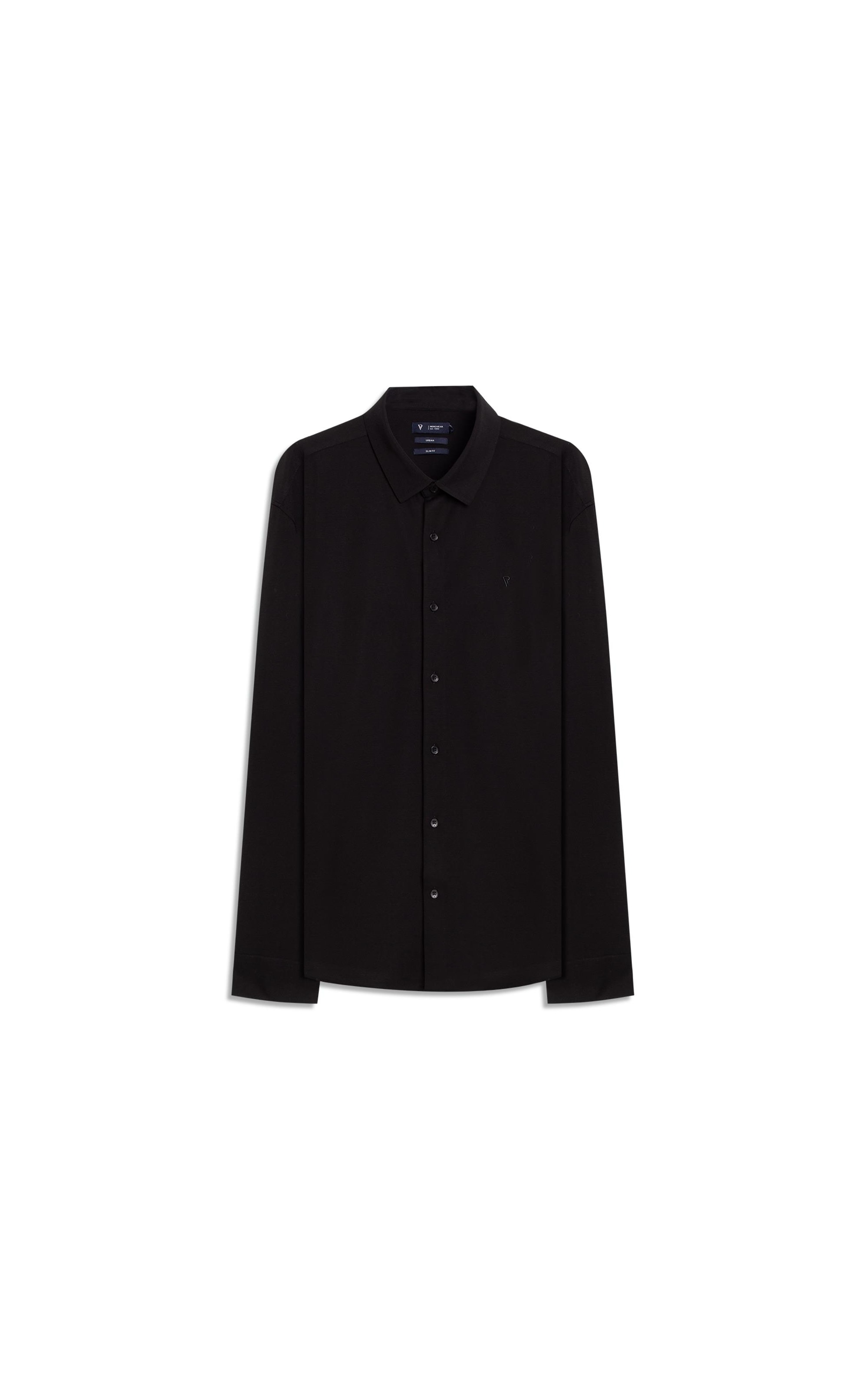 Camisa Visco Nylon Slim Fussioned Ml Preto