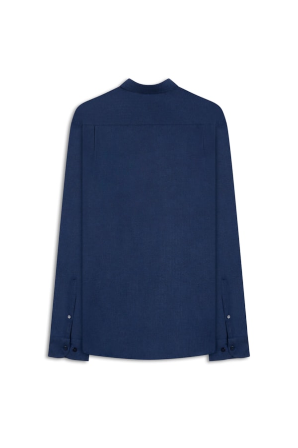 Camisa Wool Touch Chevron Anatomic Dark Navy