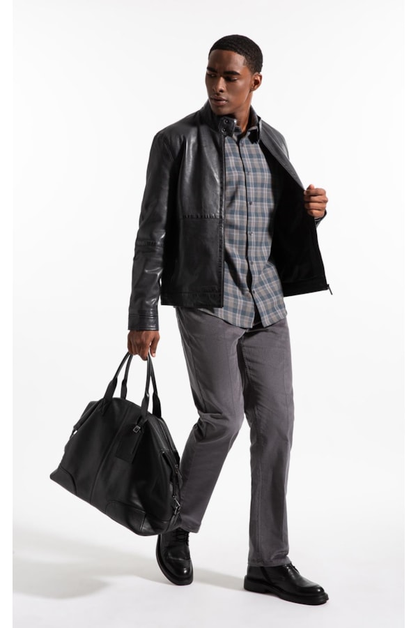 Camisa Wool Touch Ft Hobe Classic Irish Ml Grafite