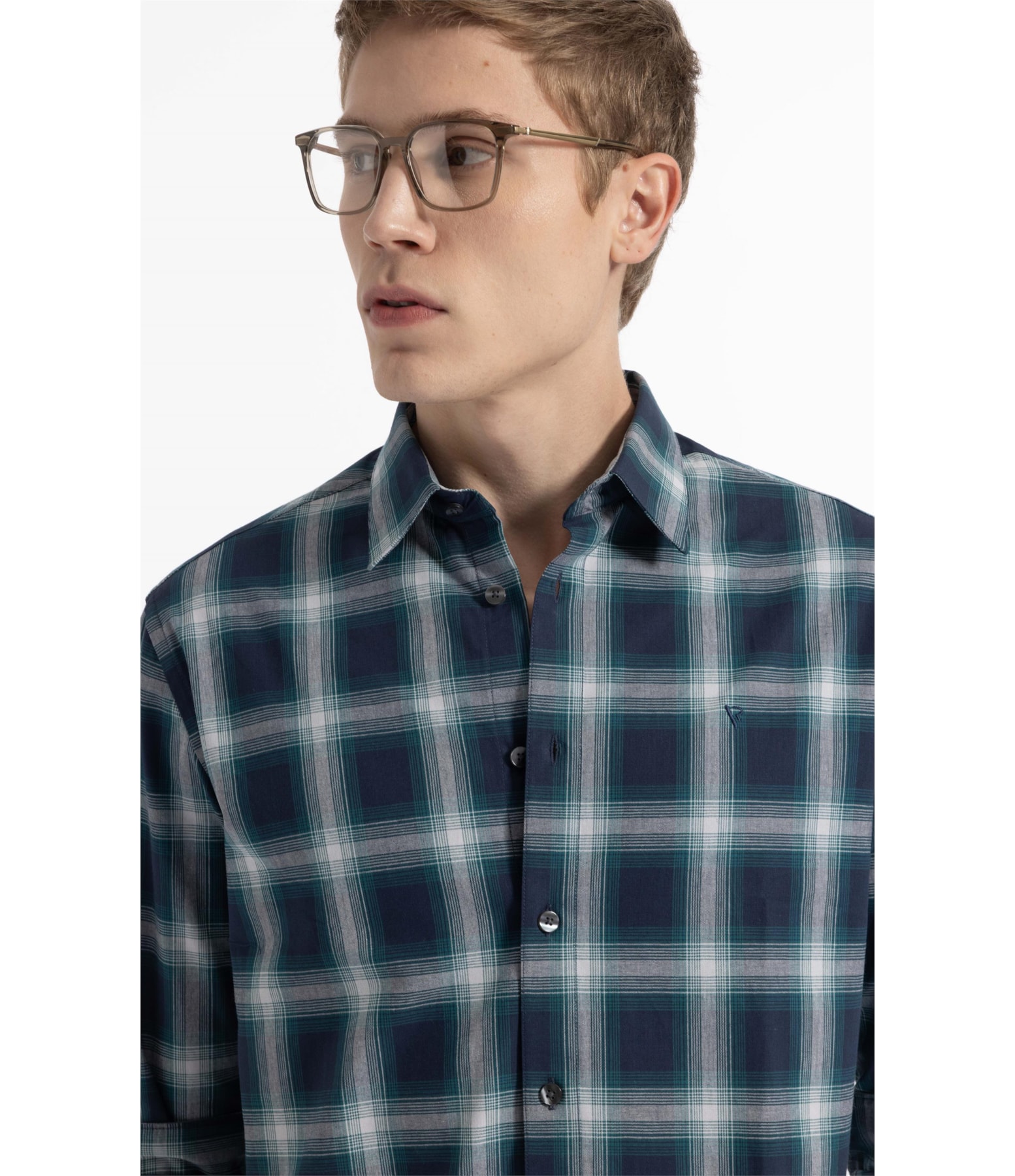 Camisa Wool Touch Renn Classic Irish Ml Petroleo