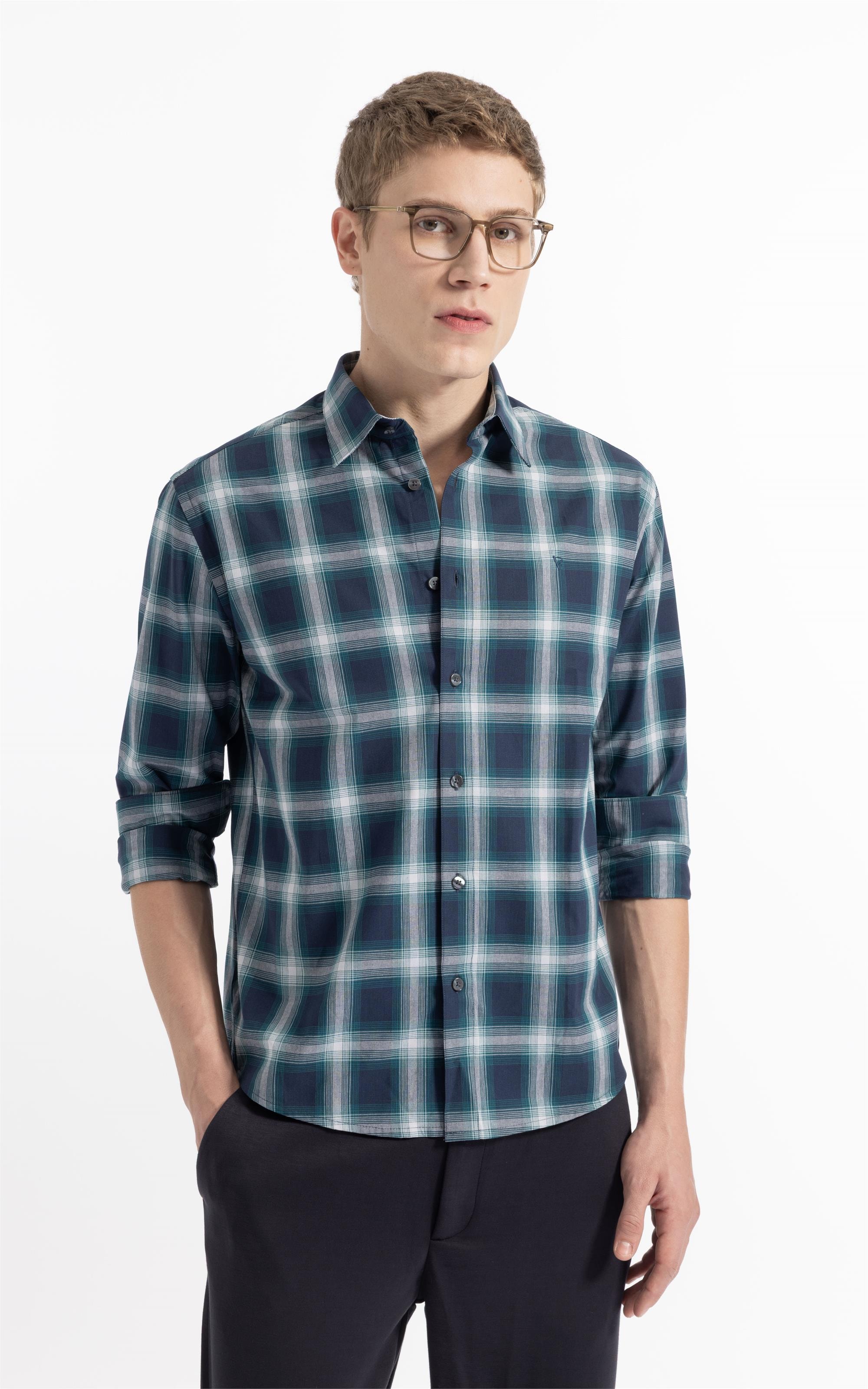 Camisa Wool Touch Renn Classic Irish Ml Petroleo