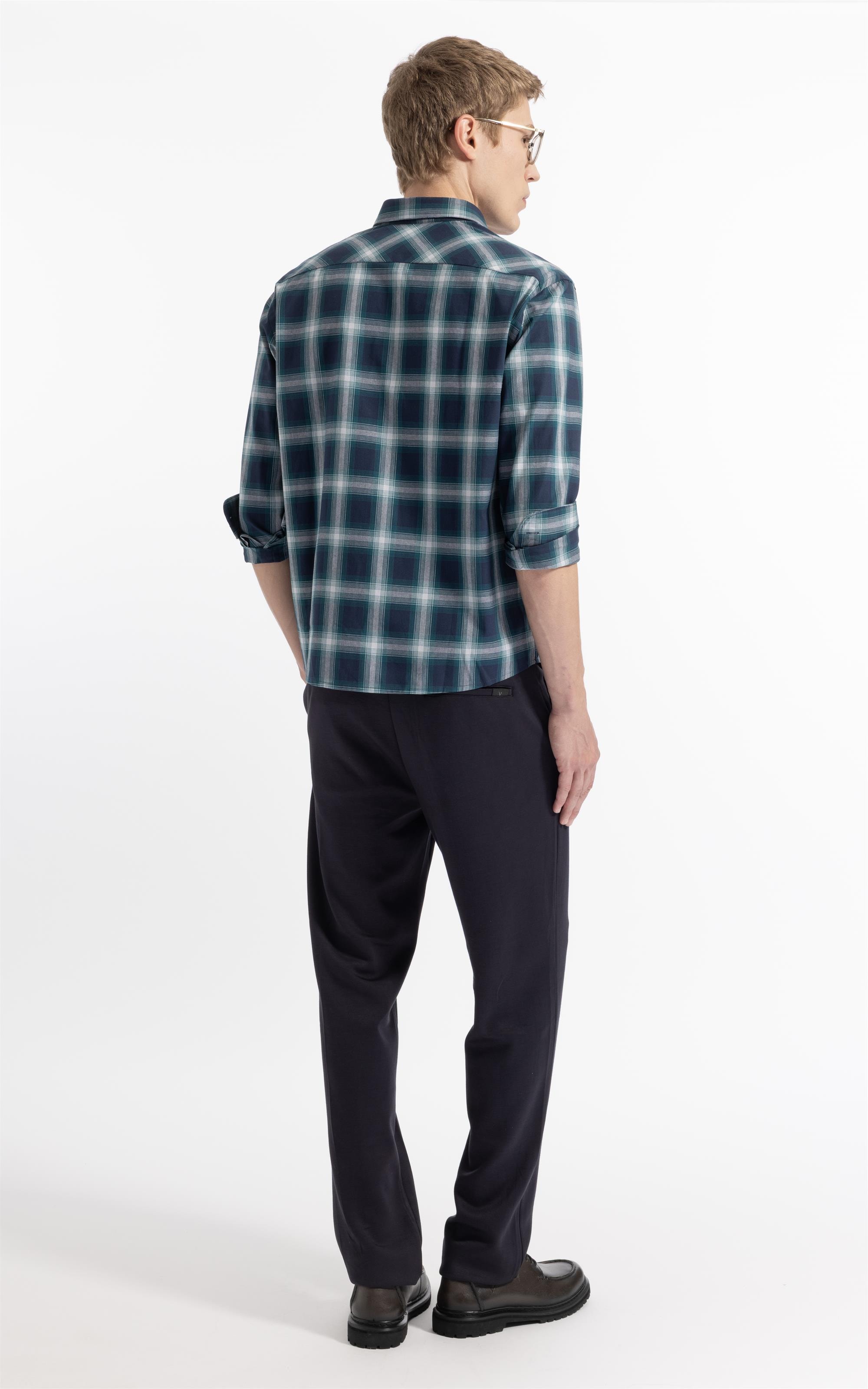 Camisa Wool Touch Renn Classic Irish Ml Petroleo
