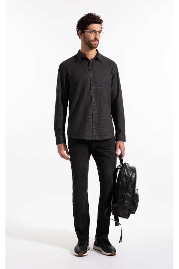 Camisa Woolt Ouch Oslo Plaid Classic Irish Ml Grafite