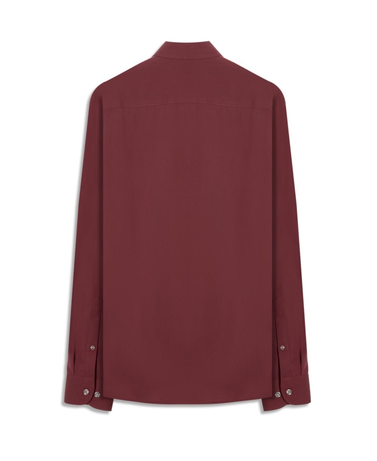 Camisa Wrinckle Cotton Slim Pirlo Bordeaux