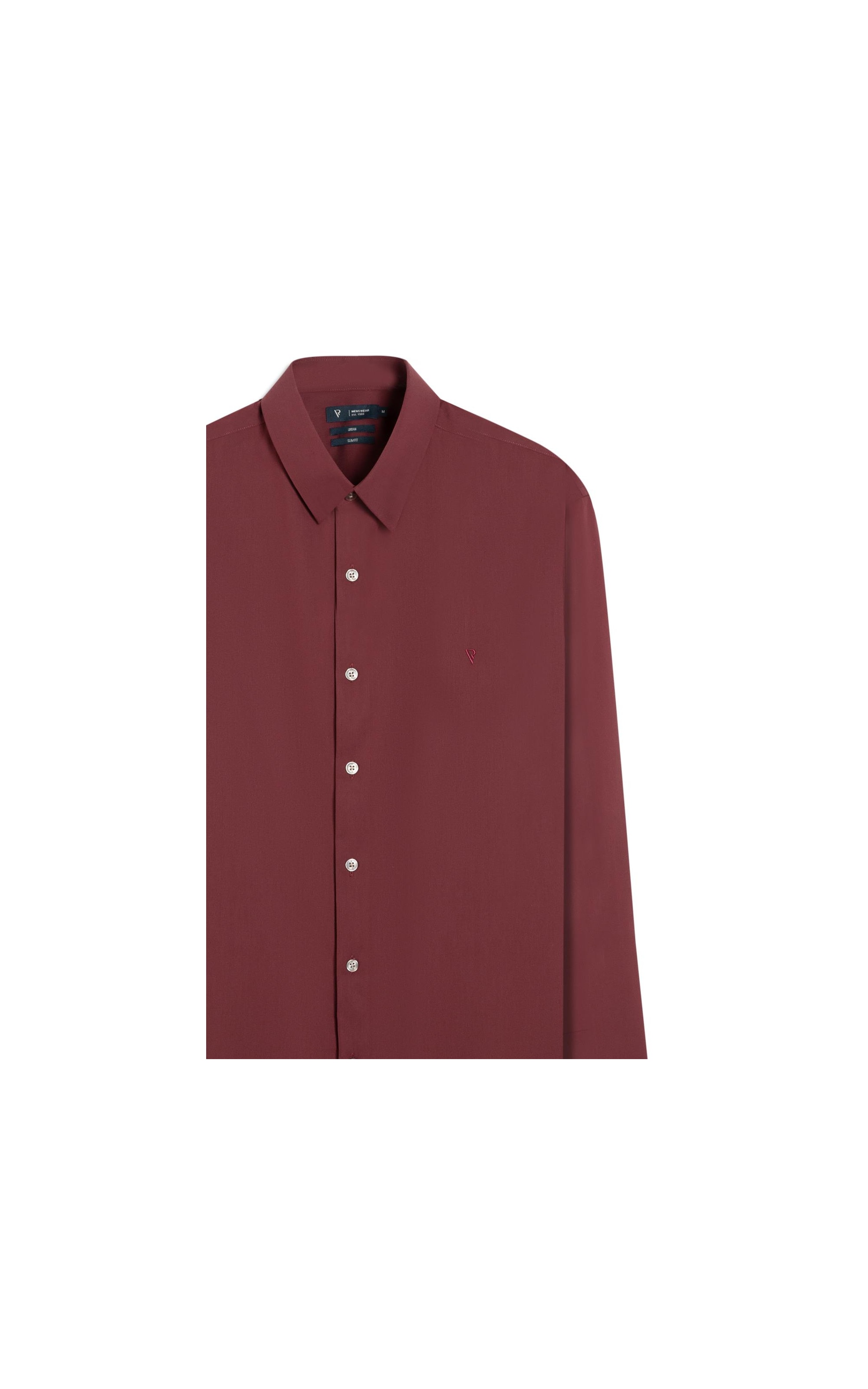 Camisa Wrinckle Cotton Slim Pirlo Bordeaux