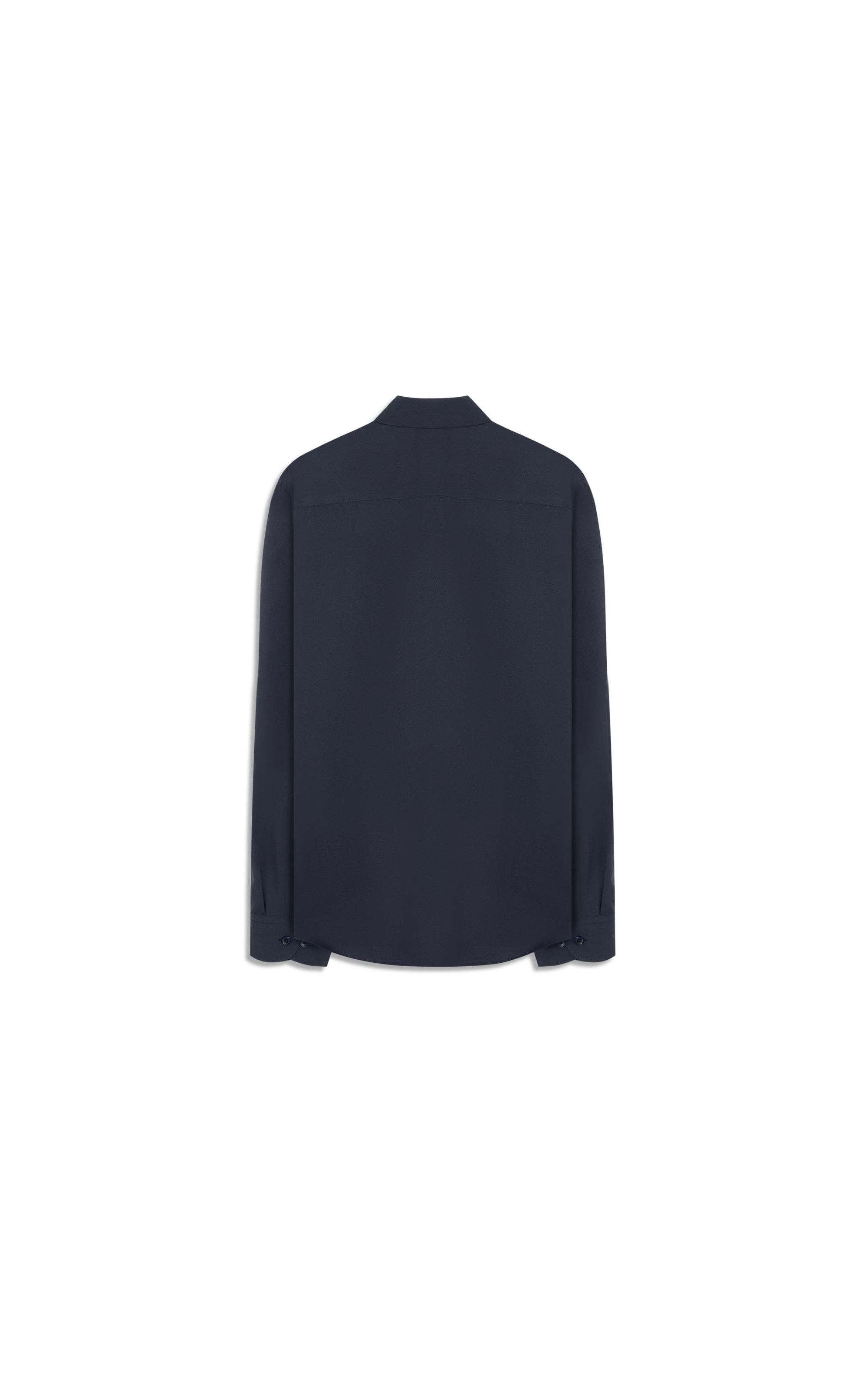 Camisa Wrinckle Cotton Slim Pirlo Dark Navy